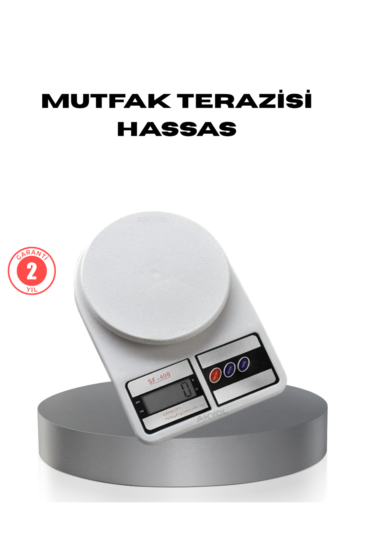 Hassas Dijital Mutfak Tartısı – 1g Doğruluk, LCD Ekran, Otomatik Kapanma