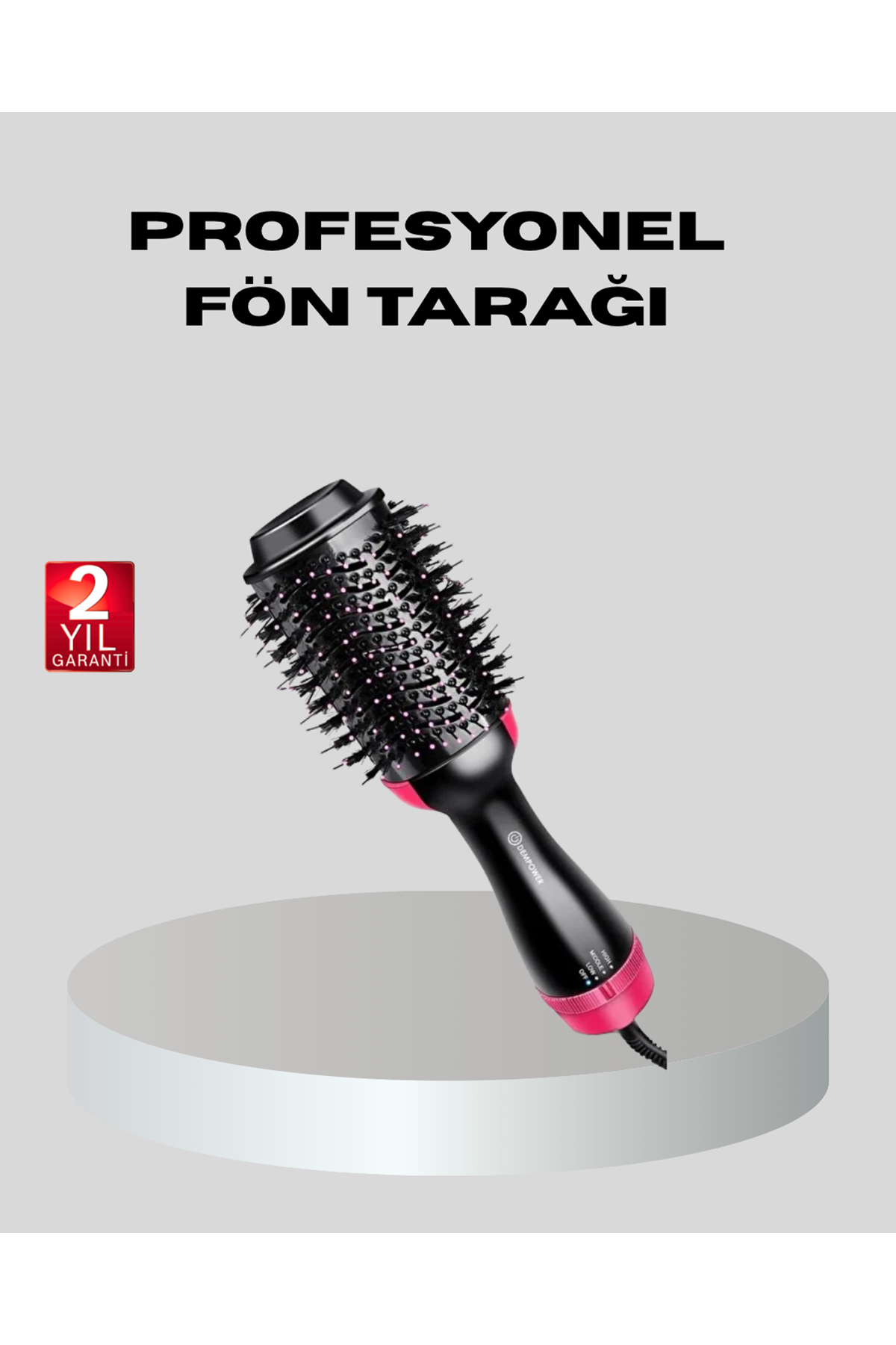 1200W Fön Tarağı – 3 Isı Ayarı, Negatif İyonlu, Hızlı ve Pürüzsüz Sonuç