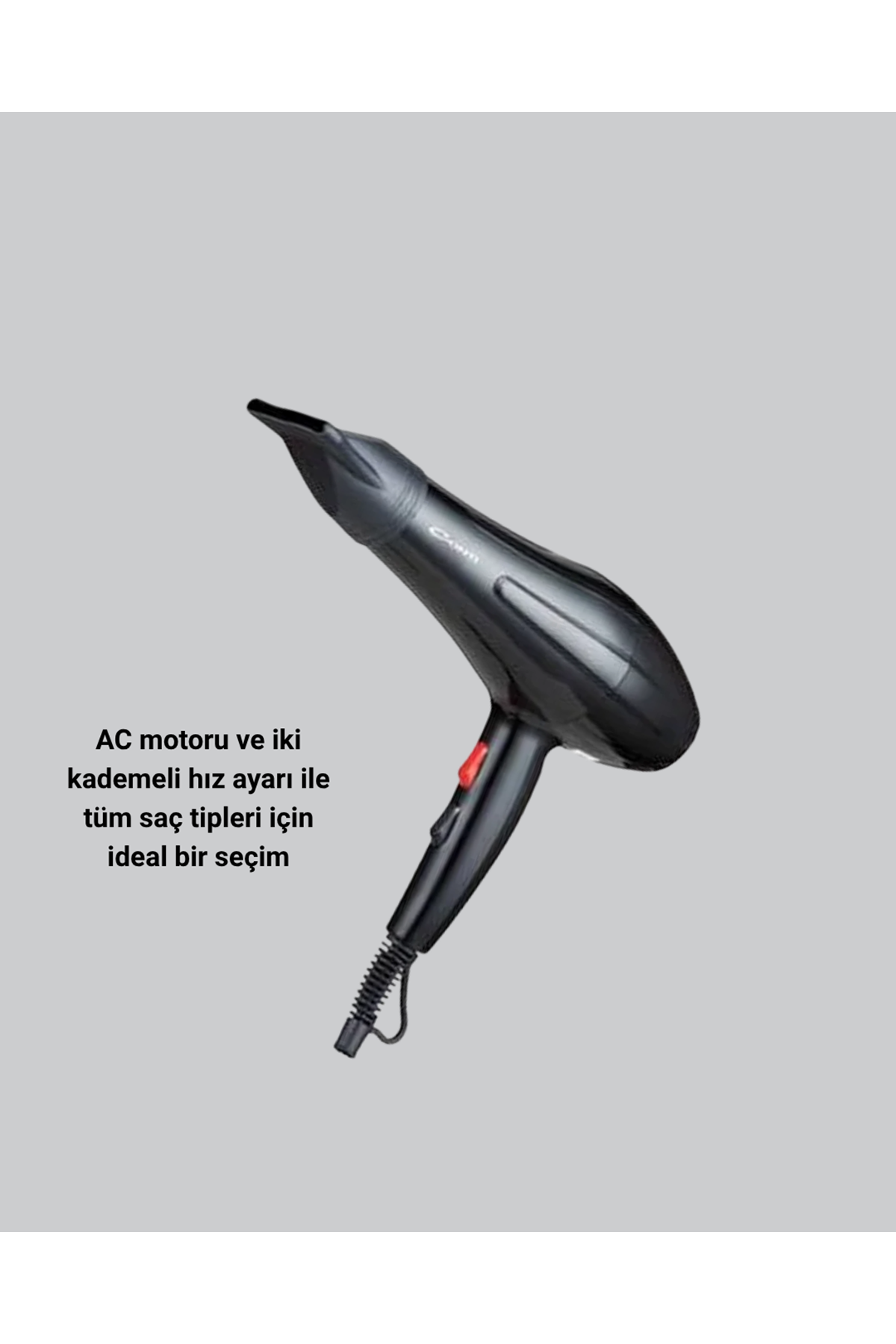 Profesyonel Saç Kurutma Makinesi – AC Motor, Soğuk Üfleme, 2 Hız Kademesi