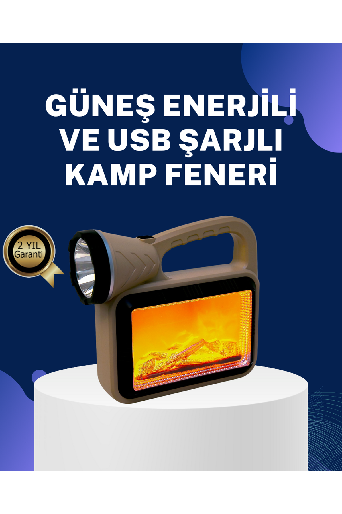 Solar Alev Lambası – Kamp, Bahçe ve Dış Mekan İçin