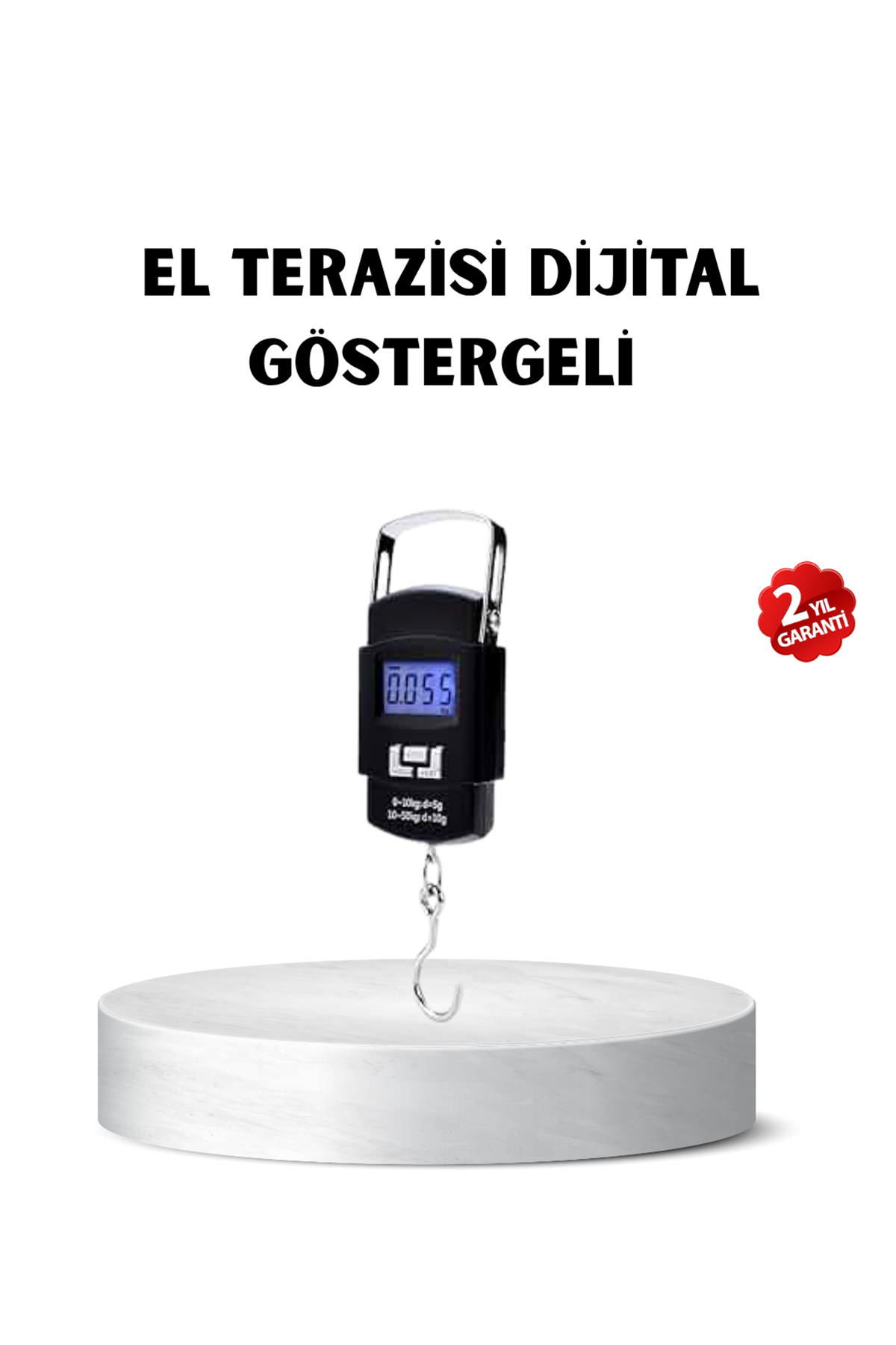 Portatif Dijital El Kantarı – Bavul, Kargo ve Paket Tartı Cihazı 50 Kg