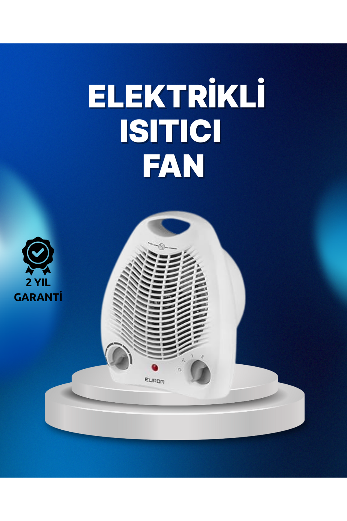Mini Elektrikli Isıtıcı – 2000W Güç, Fanlı Isıtma, 3 Isı Modu