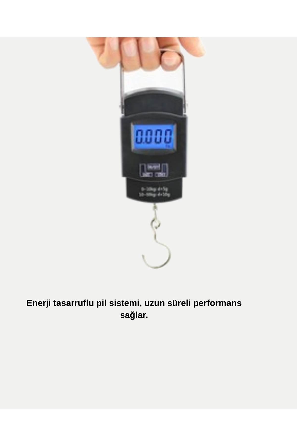 Portatif Dijital El Kantarı – Bavul, Kargo ve Paket Tartı Cihazı 50 Kg