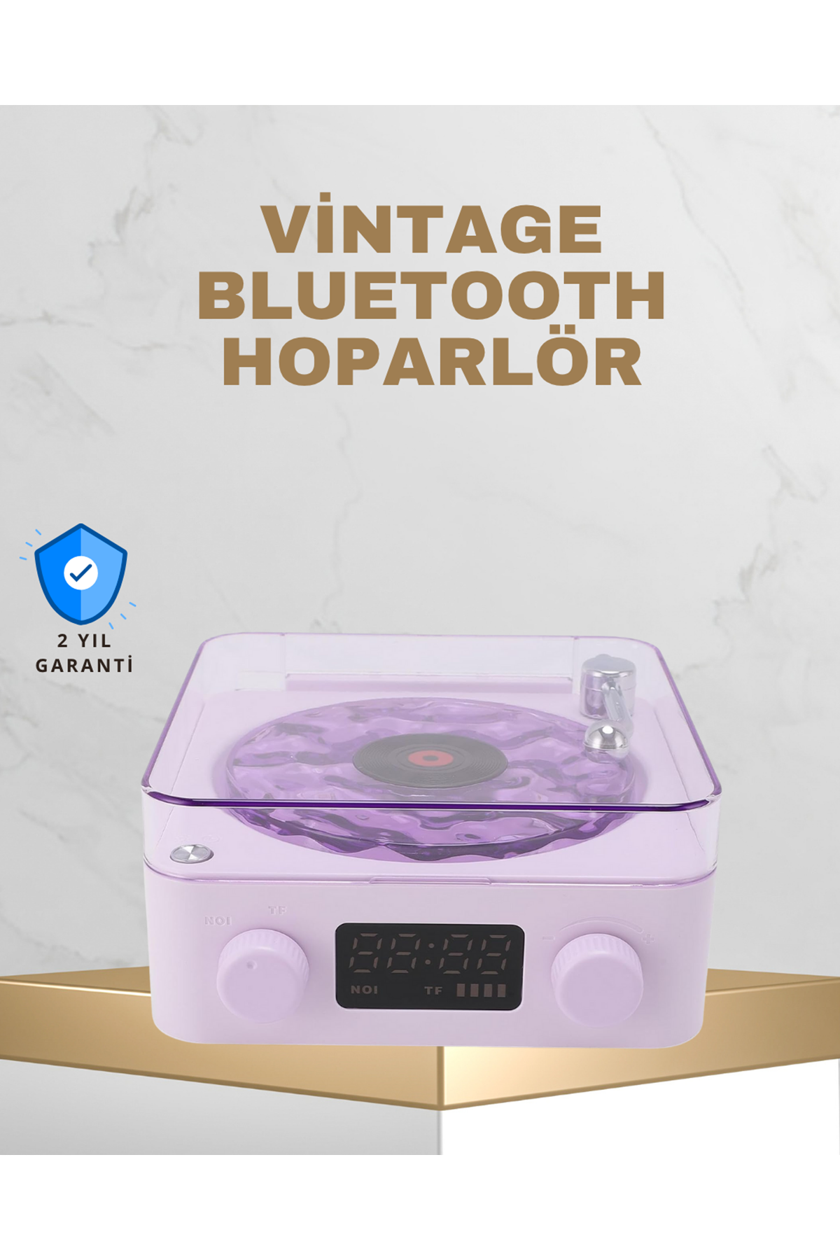Retro Pikap Tasarımlı Bluetooth Hoparlör – Projektörlü Şarjlı Lamba
