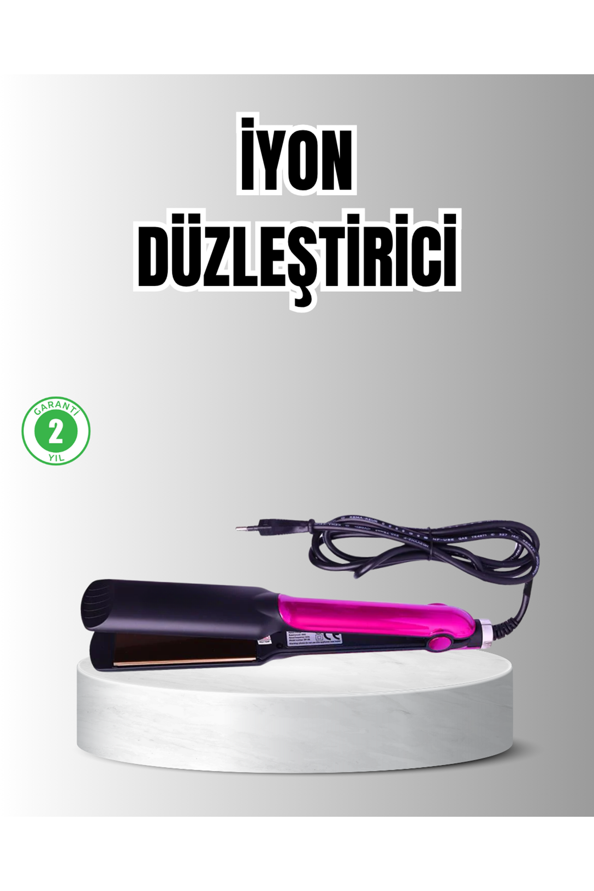 Profesyonel İyon Teknolojili Saç Düzleştirici – 220°C Hızlı Isınma ve LED Ekranlı Tasarım