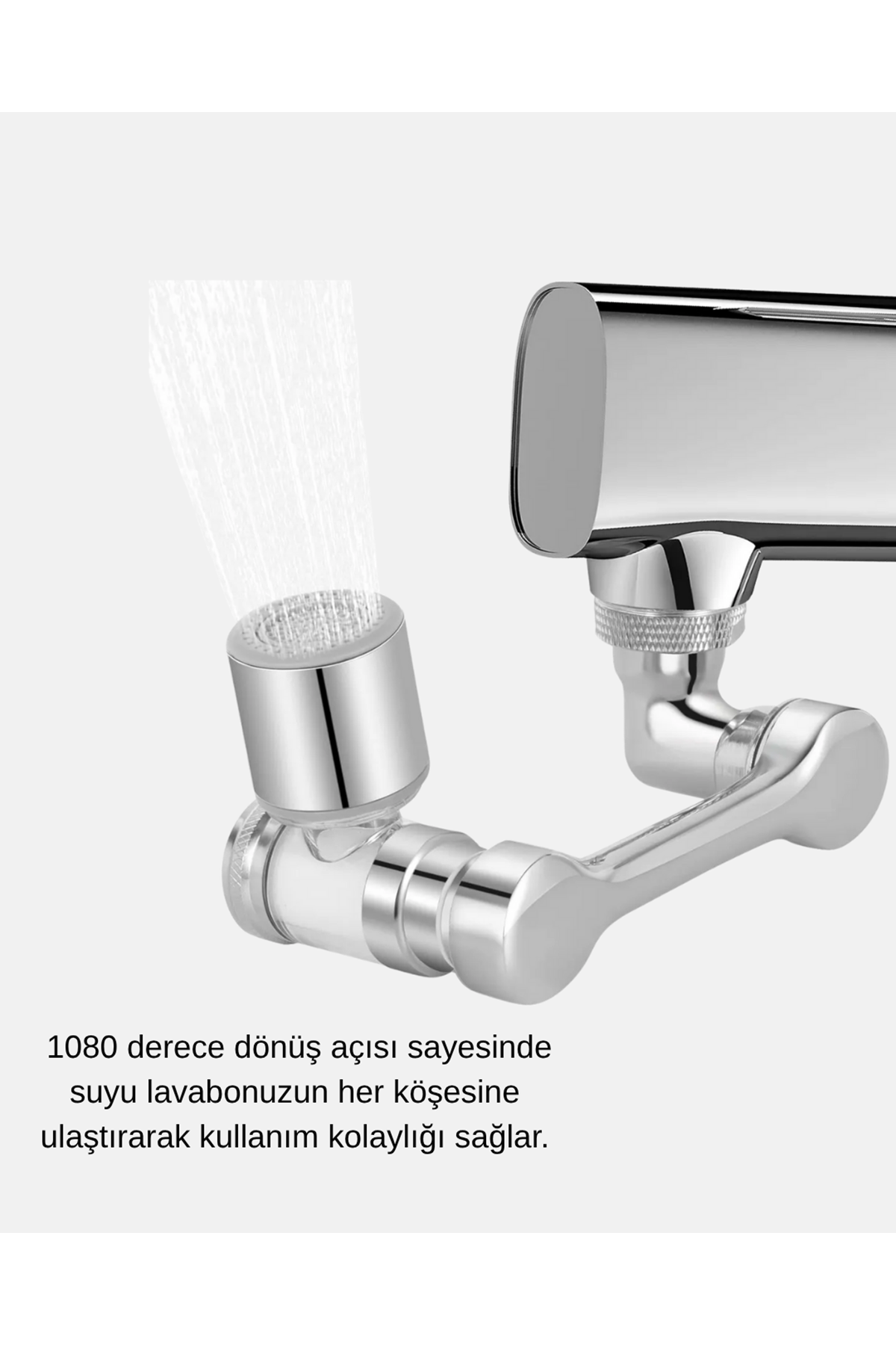 Dönebilir Musluk Başlığı – Lavabo Temizliği ve El-Yüz Yıkamada Maksimum Rahatlık