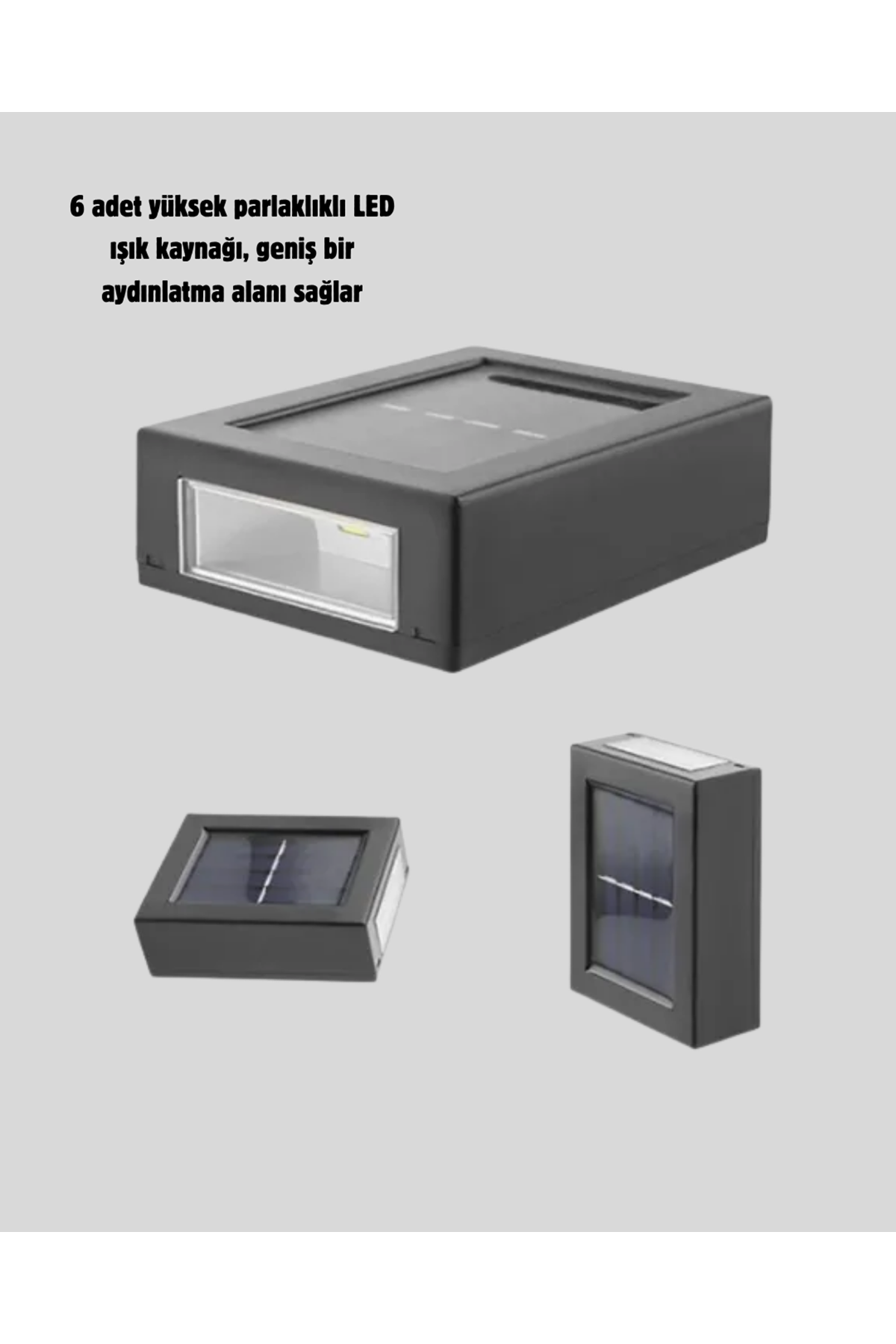 6 LED Güneş Enerjili Sensörlü Lamba – Akıllı Işık Sensörlü, Enerji Tasarruflu Bahçe Aydınlatma