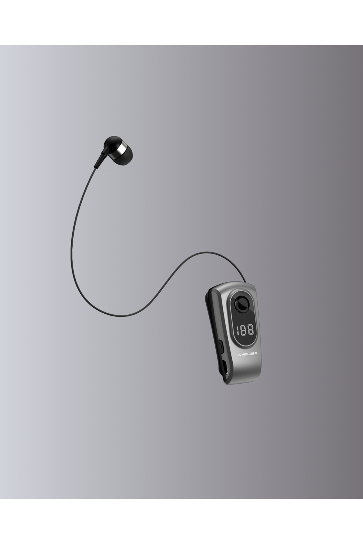 Profesyonel Bluetooth Kulaklık – Klipsli, Titreşimli, Dijital Göstergeli