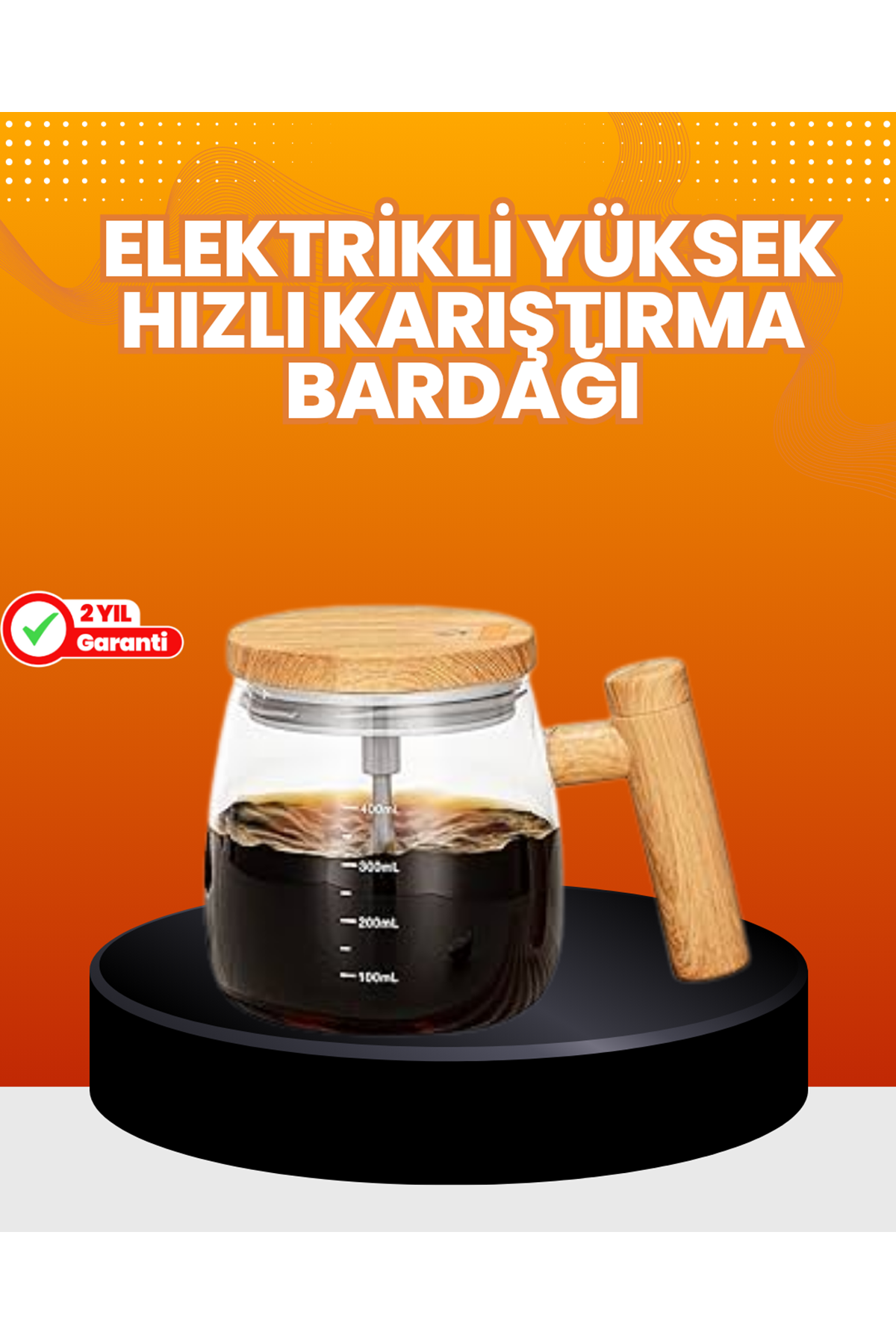 Isıtıcılı Manyetik Karıştırıcı Kupa – 400 ml, C Tipi Şarjlı, Akıllı Tasarım