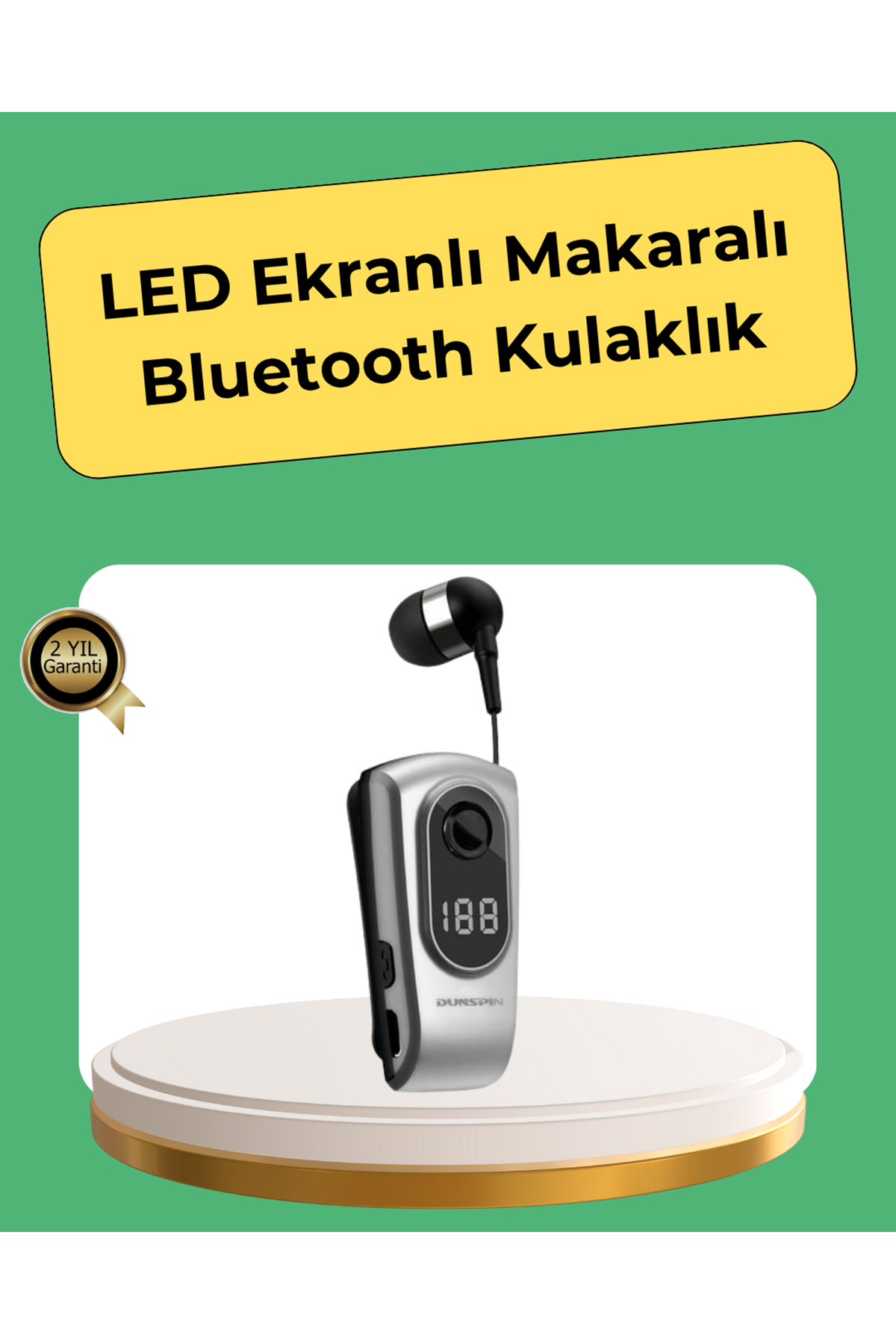 Kablosuz Bluetooth 5.2 Kulaklık – Titreşimli Uyarı ve Uzun Pil Ömrü