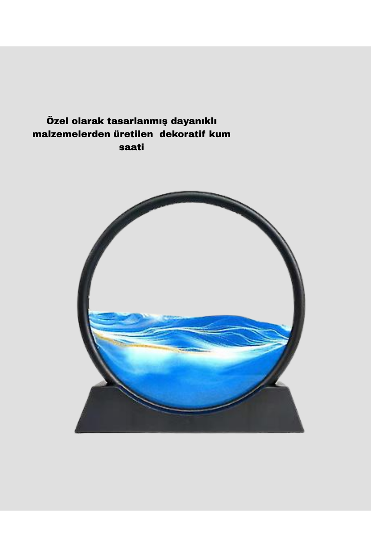 Şeffaf Dekoratif Kum Saati – Dayanıklı Gövde, Minimalist Stil, Masa ve Vitrin Aksesuarı