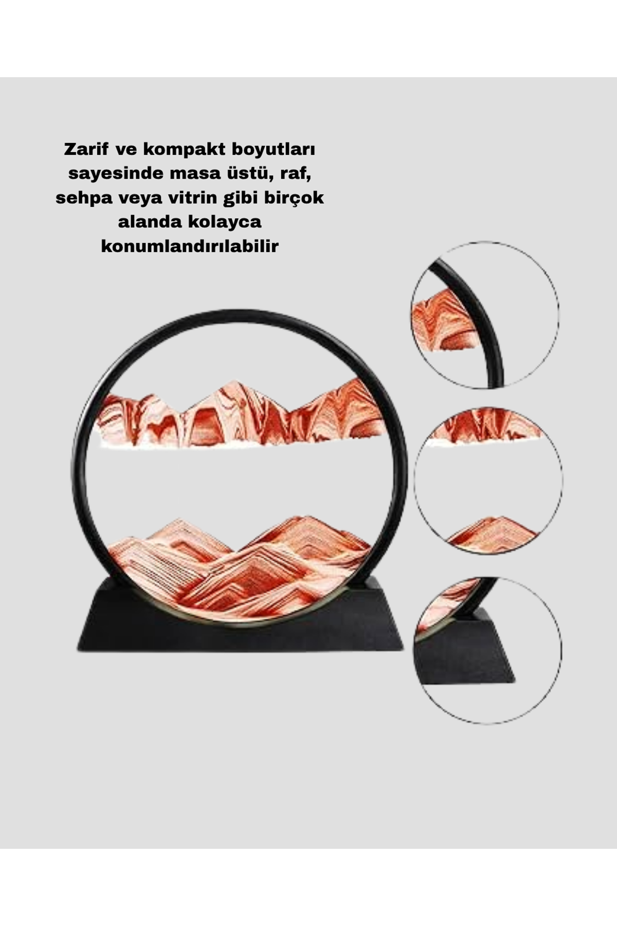 Şeffaf Dekoratif Kum Saati – Dayanıklı Gövde, Minimalist Stil, Masa ve Vitrin Aksesuarı