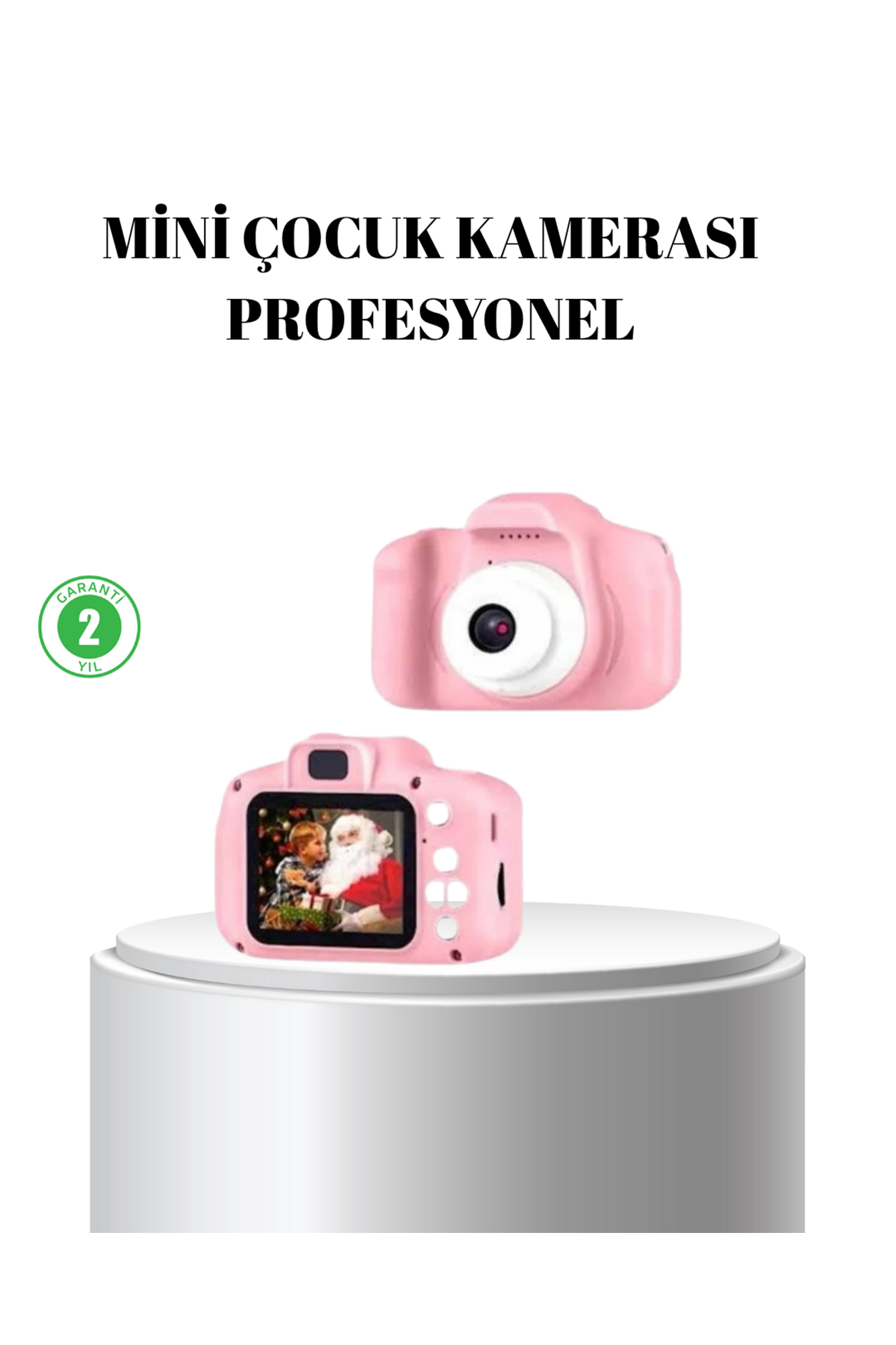 Pembe Mini 1080p HD Çocuk Kamera – 8MP, Video Kaydı,TF Kart Destekli