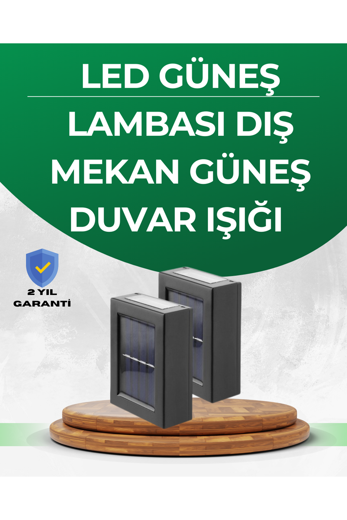 Şeffaf Abajurlu Duvar Tipi Solar Işık