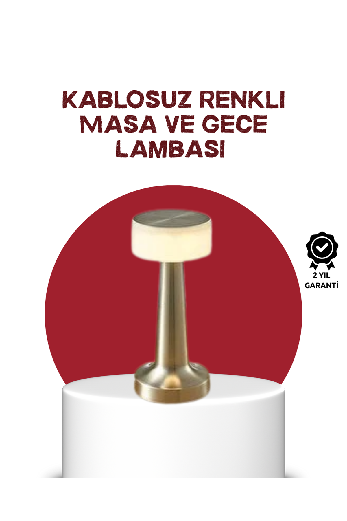 Şarj Edilebilir LED Masa Lambası – USB Girişli, Metal Yapı