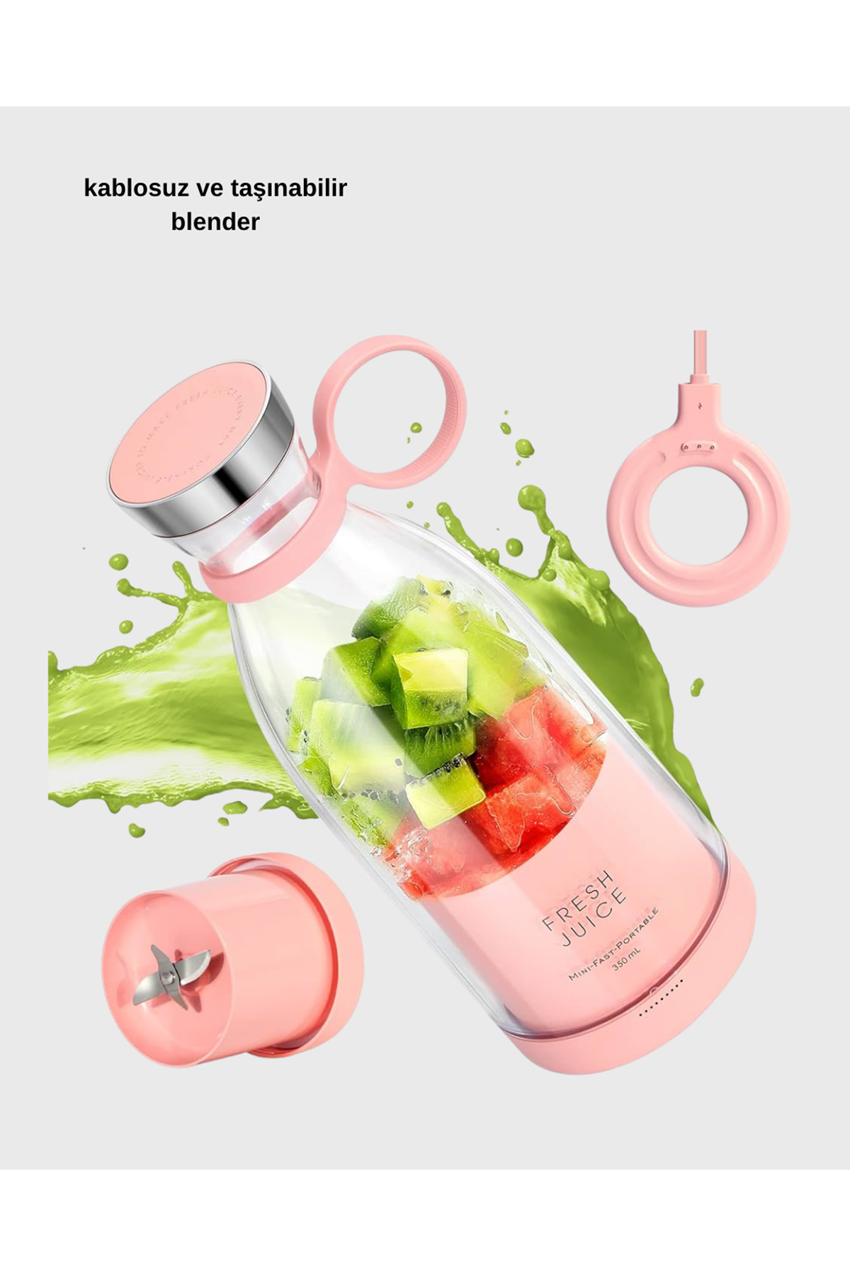 Kablosuz Taşınabilir Mini Blender – USB Şarjlı, 1200mAh