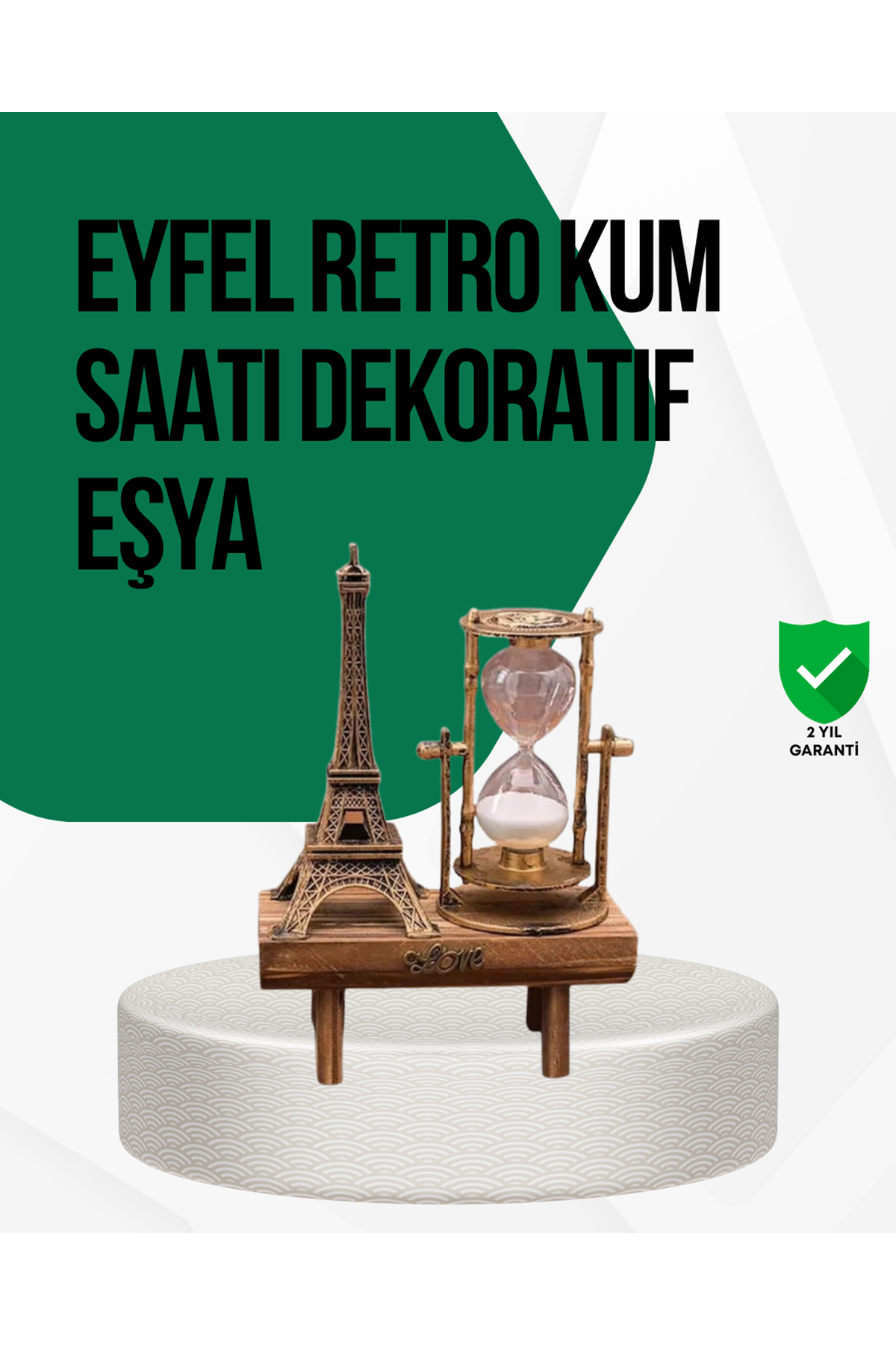 Ahşap Kum Saati – Vintage Tasarımlı Masa Dekoru