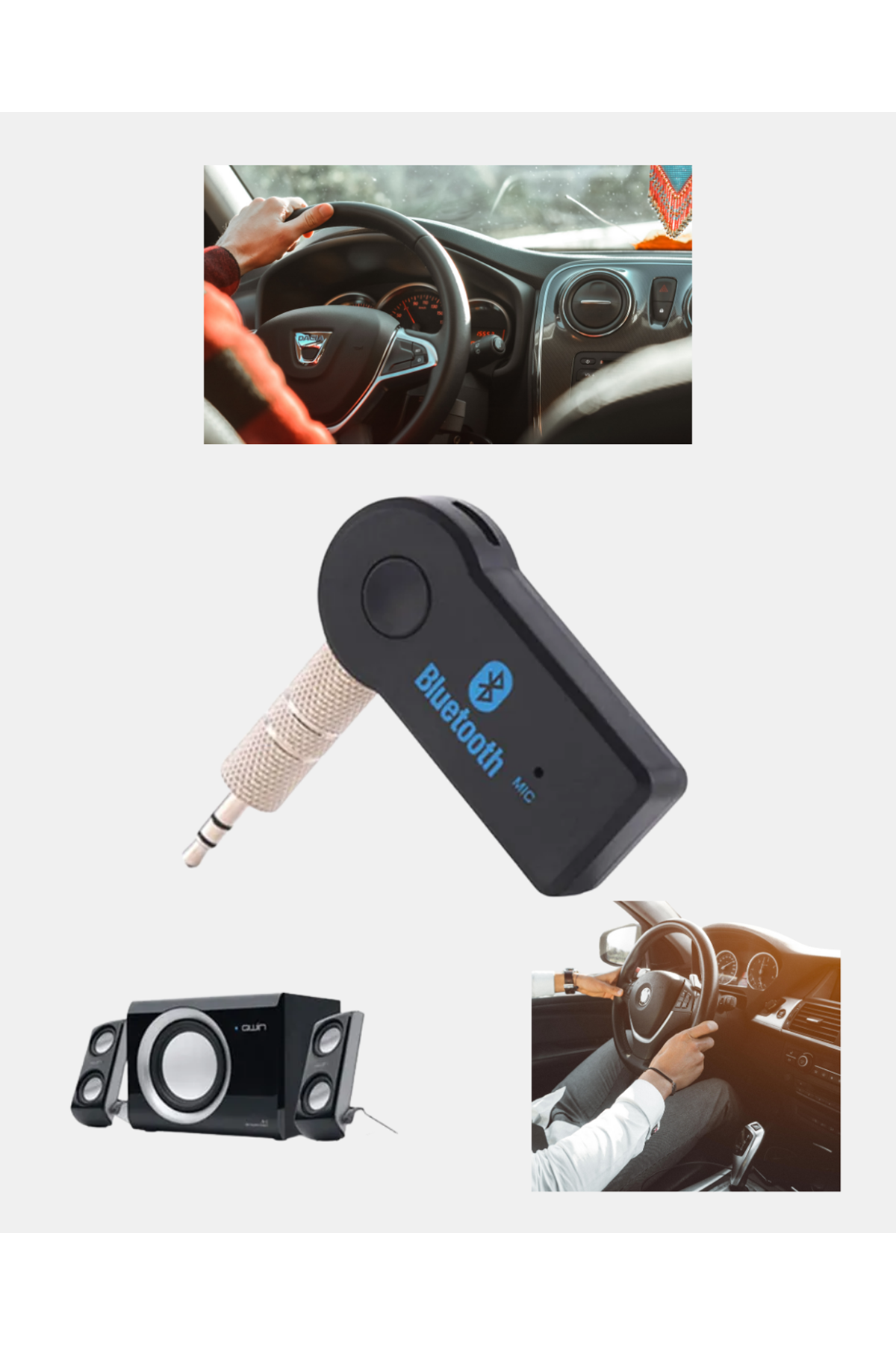 Car Bluetooth AUX Oto MP3 Player Kablosuz Müzik ve Görüşme Cihazı