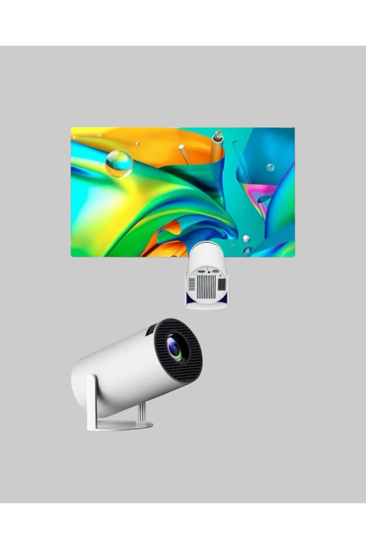 Full HD 4K Destekli Akıllı Projeksiyon – 130 inç Ekran, Uzun Ömürlü Ampul ve Çoklu Giriş