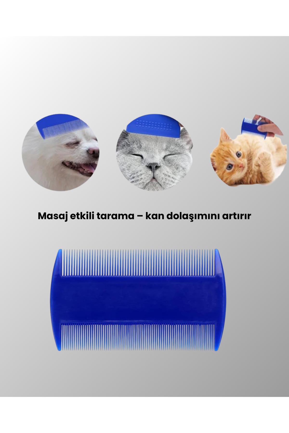 Bit, Pire ve Tüy Temizliğine Uygun Çok Amaçlı Evcil Hayvan Tarağı Seti