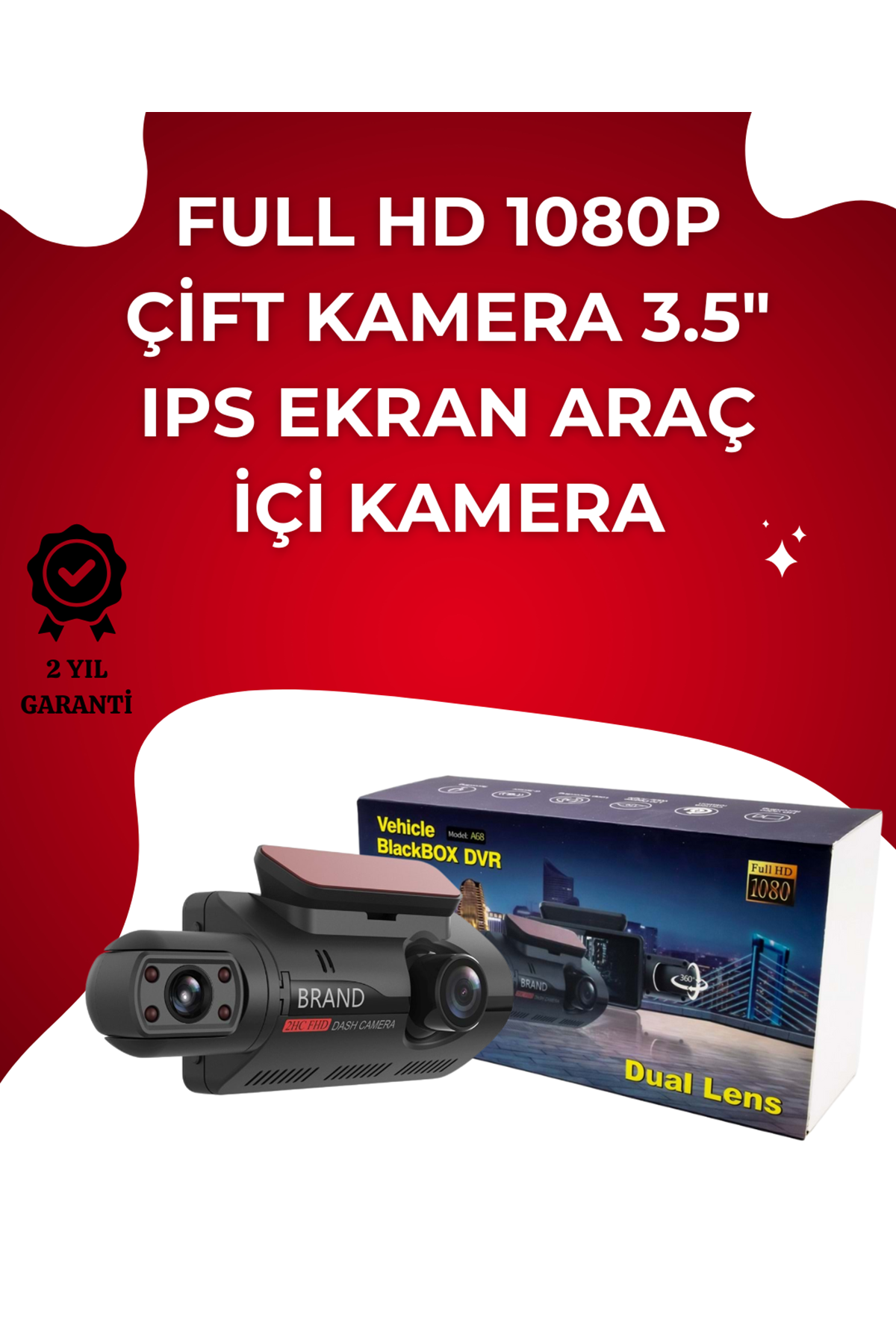 Otomatik Kayıtlı Full HD Araç Kamerası – Döngüsel Kayıt ve Hareket Algılama