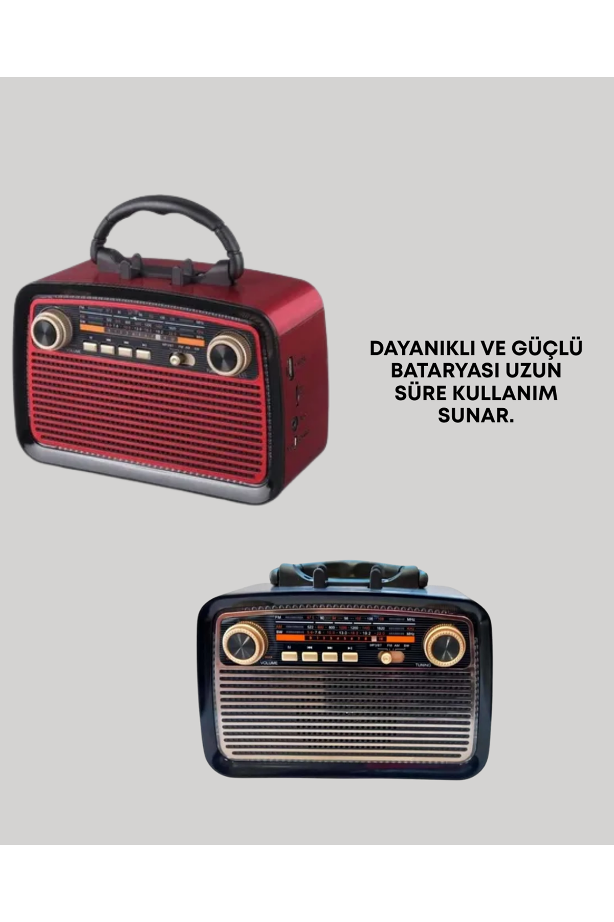 Kablosuz Bluetooth Hoparlör – Yüksek Ses Kalitesi, Uzun Pil Ömrü, FM ve AM Radyo Fonksiyonu