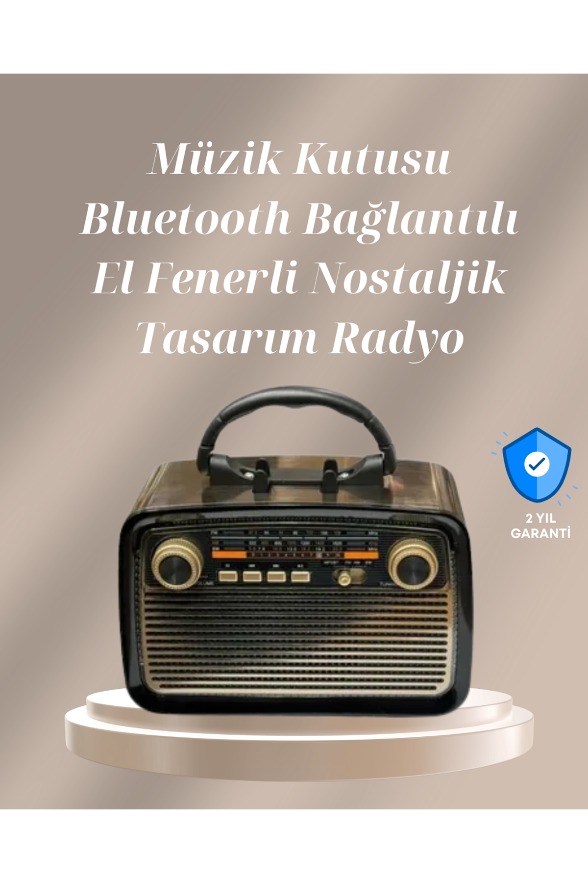 Bluetooth Bağlantılı Taşınabilir Hoparlör – FM/AM Radyo Özellikli, Şarj Edilebilir Batarya, 1 kg