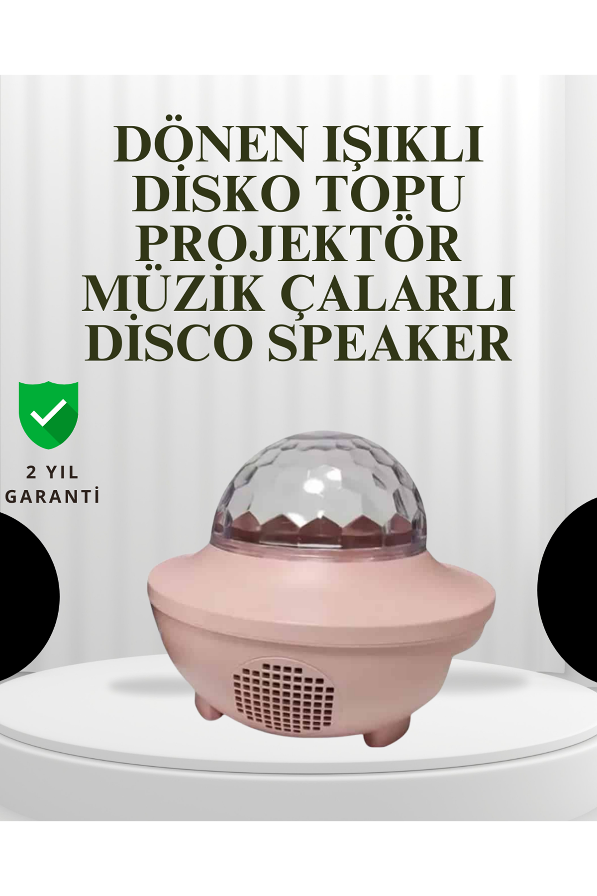 Sesle Etkileşimli Yıldız Projektörlü Gece Lambası – Bluetooth Hoparlörlü, USB Girişli, Dönen Okyanus