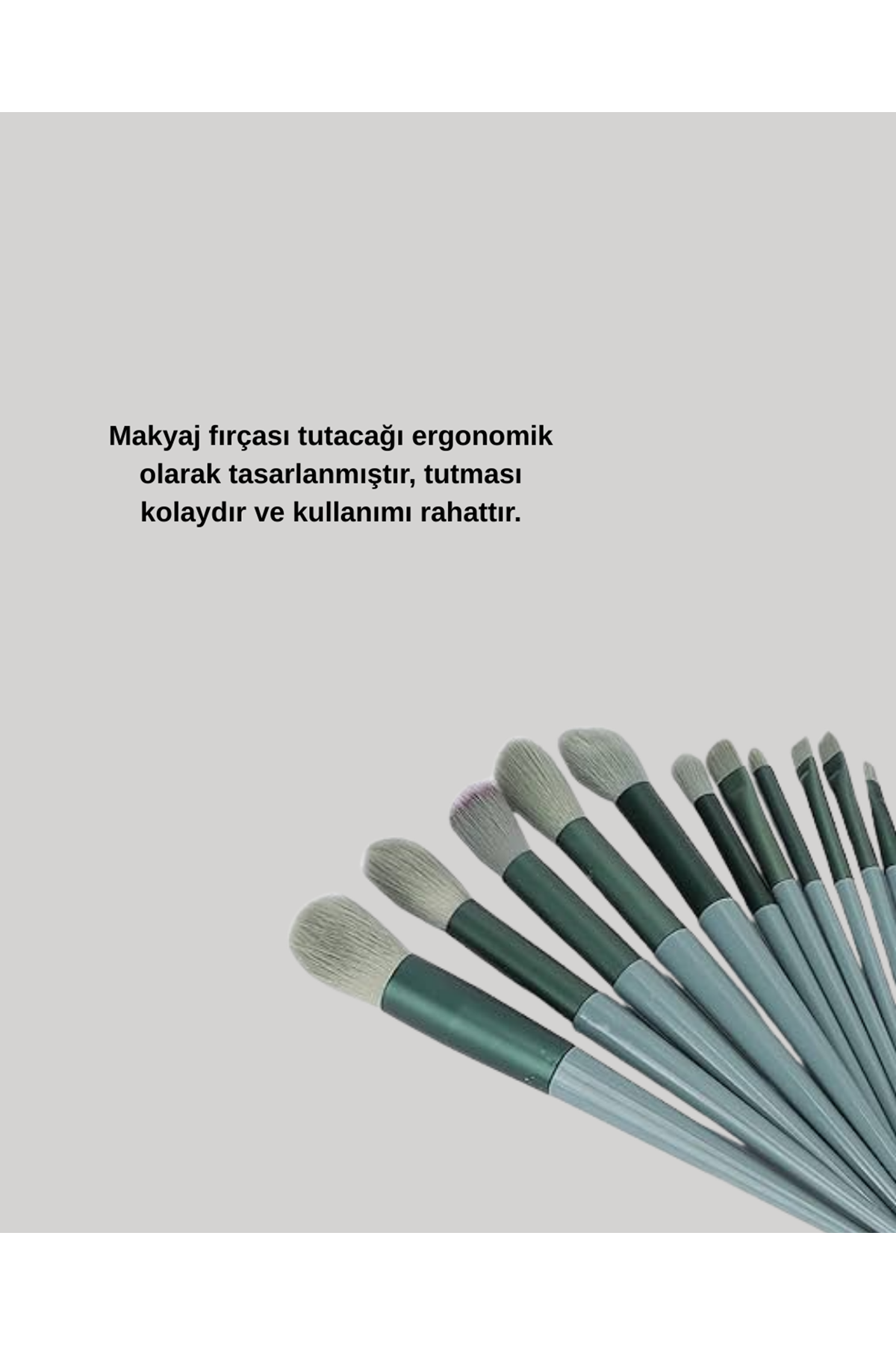 Göz Farı Allık Fondöten İçin Uygun 13'lü Makyaj Fırçası Seti Kompakt Tasarım
