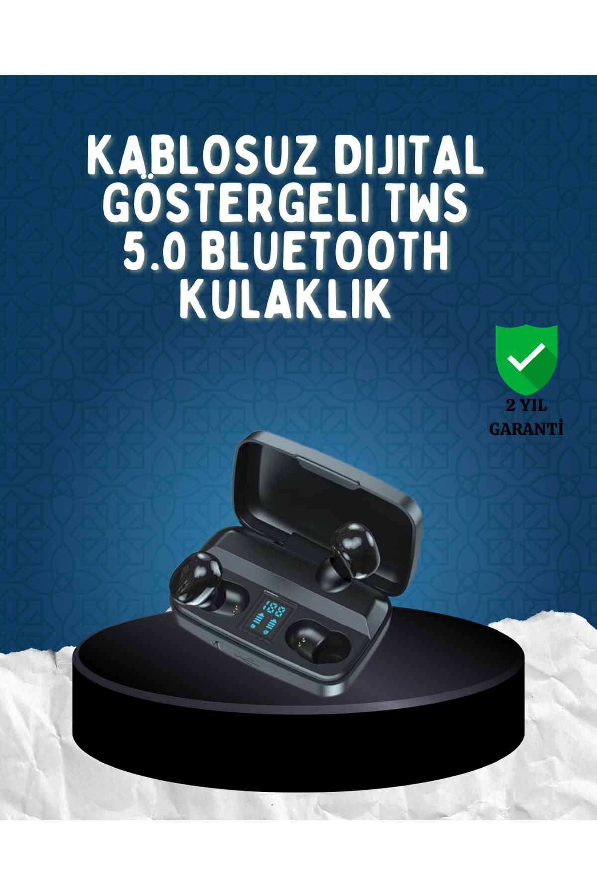 Bluetooth V5.0 Teknolojili Parmak Dokunmatik Kontrol Kulaklık Seti
