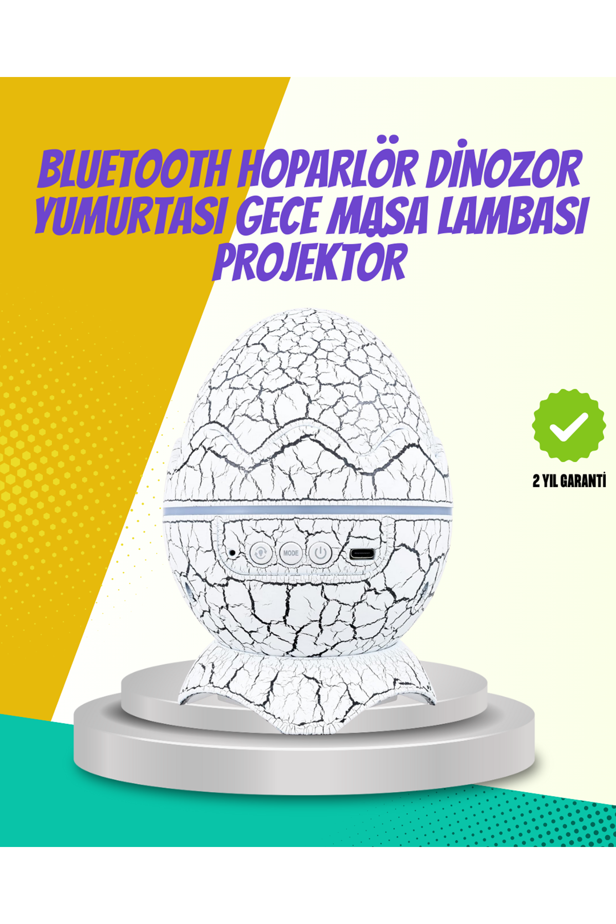 Çocuk Odası İçin Galaxy Projektör + Beyaz Gürültü + Uzaktan Kumandalı