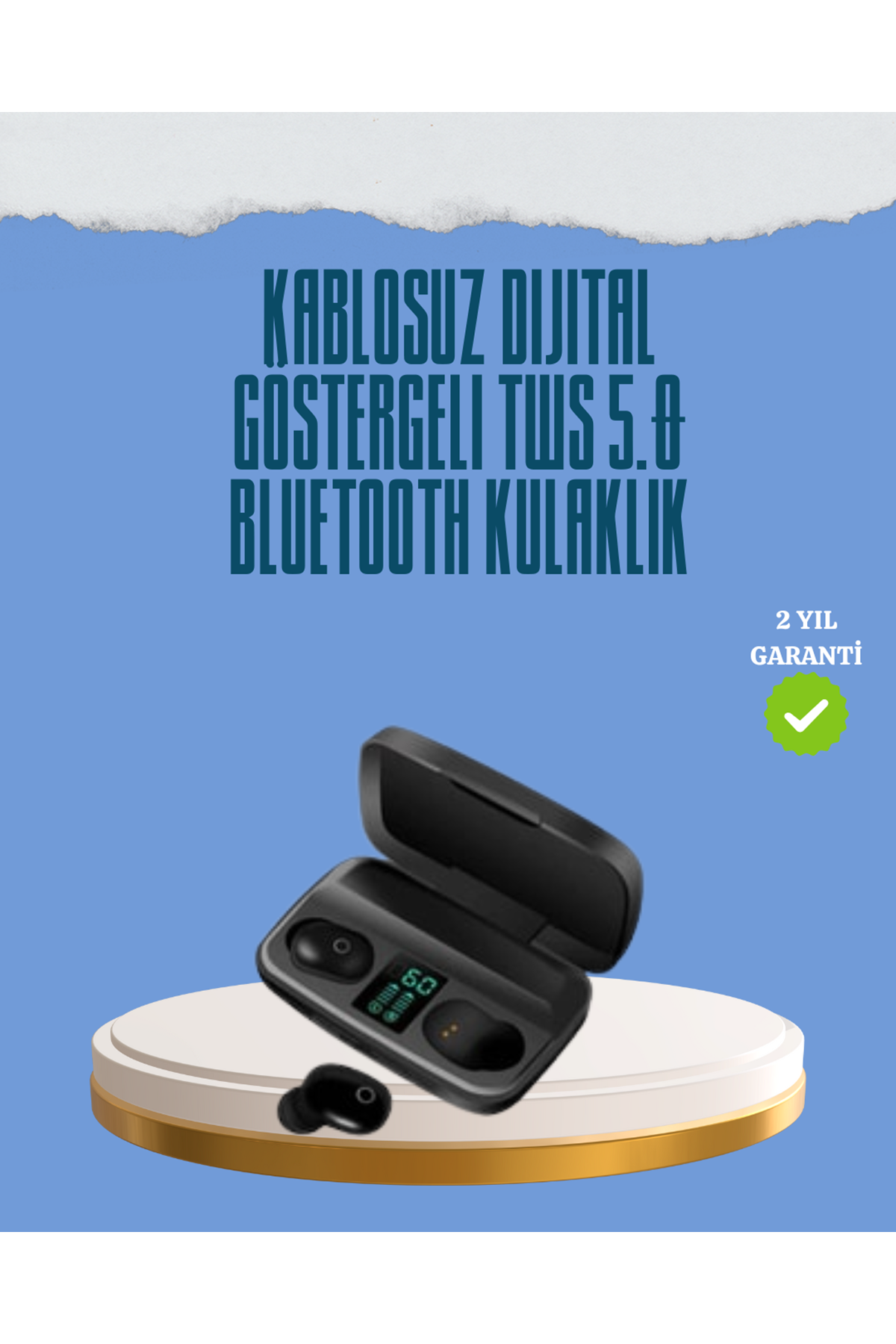10 Metre Çekim Mesafeli Hafif Tasarımlı Bluetooth Kulaklık ve Şarj Kutusu Seti