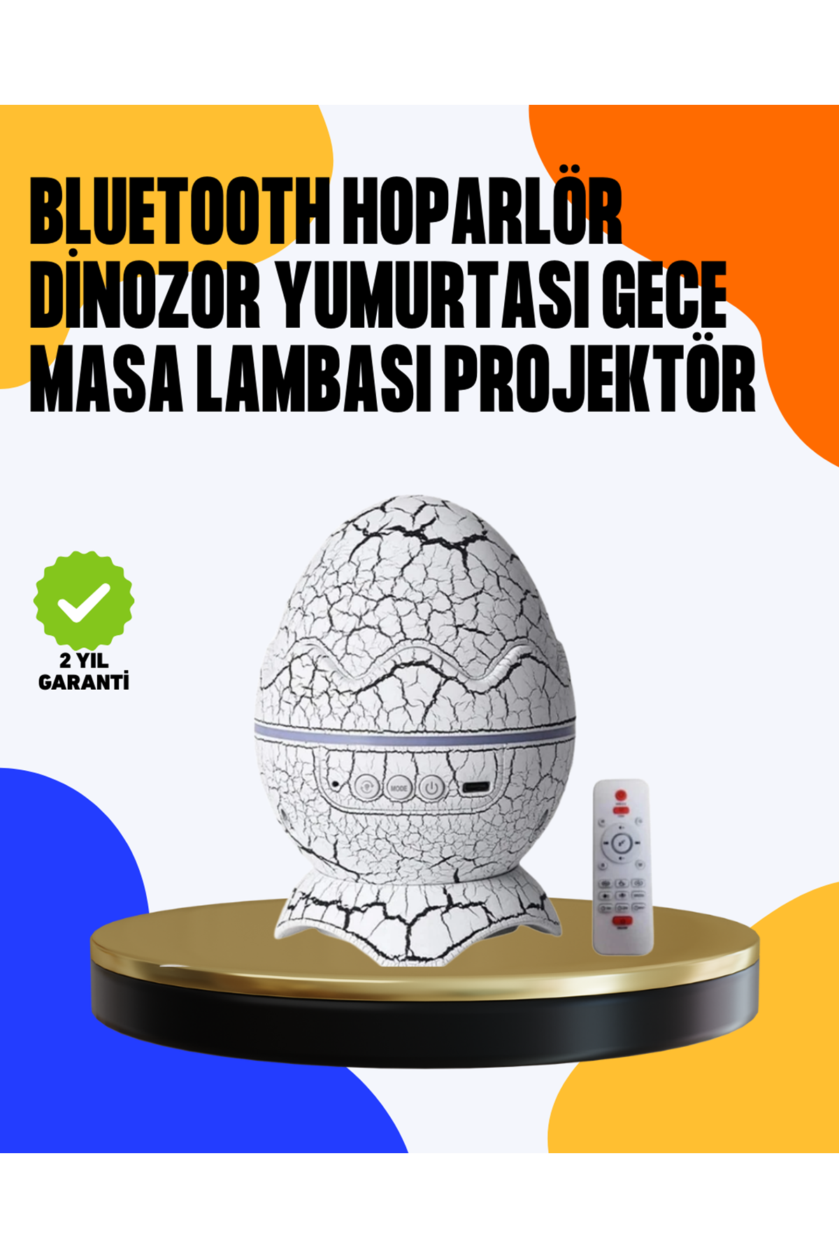 Yüksek Çözünürlüklü LED Galaksi Projektör + 19 Sesli Uyku Makinesi
