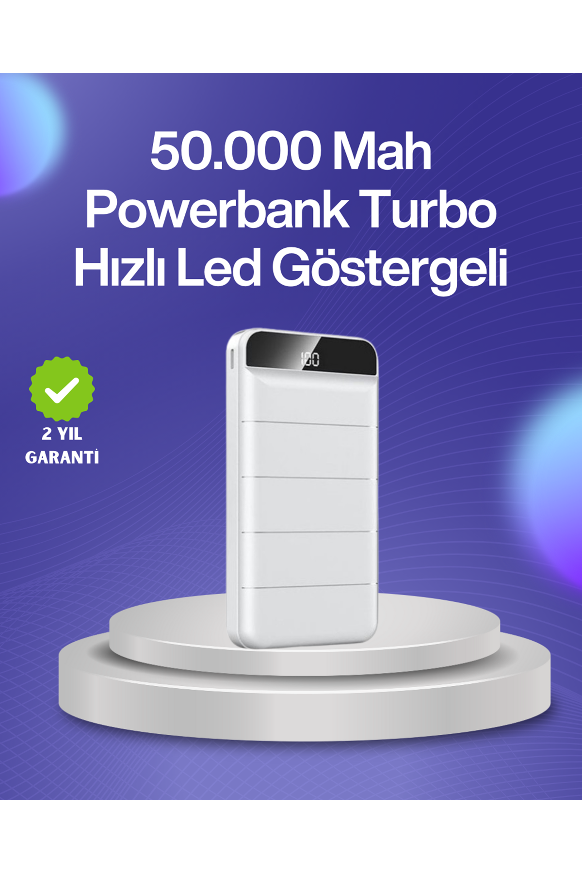4 Cihazı Aynı Anda Şarj Edebilen Güçlü Powerbank 50000 mAh