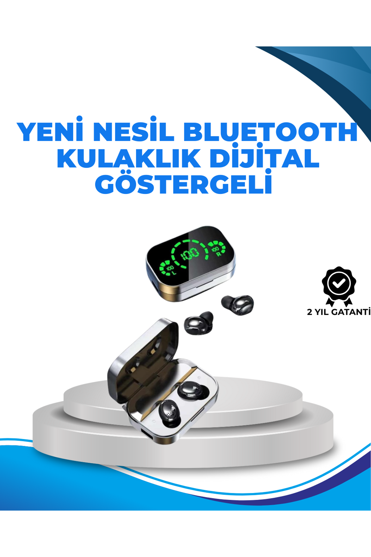Gürültü Engelleyici Bluetooth Kulaklık – Akıllı Ekranlı, HiFi Ses Kalitesi