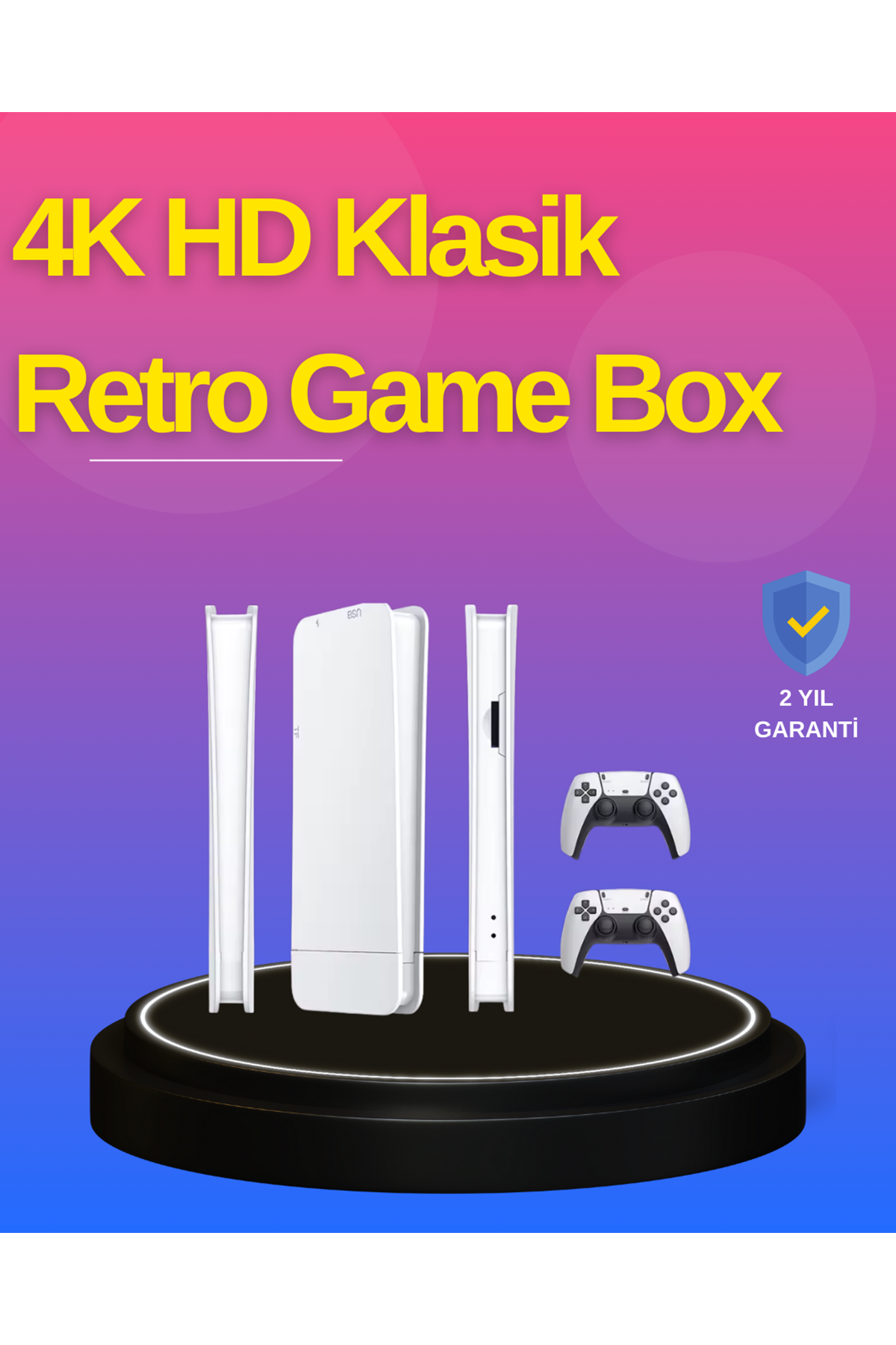 HDMI Çıkışlı Kablosuz 2 Kollu 4K Retro Oyun Kutusu