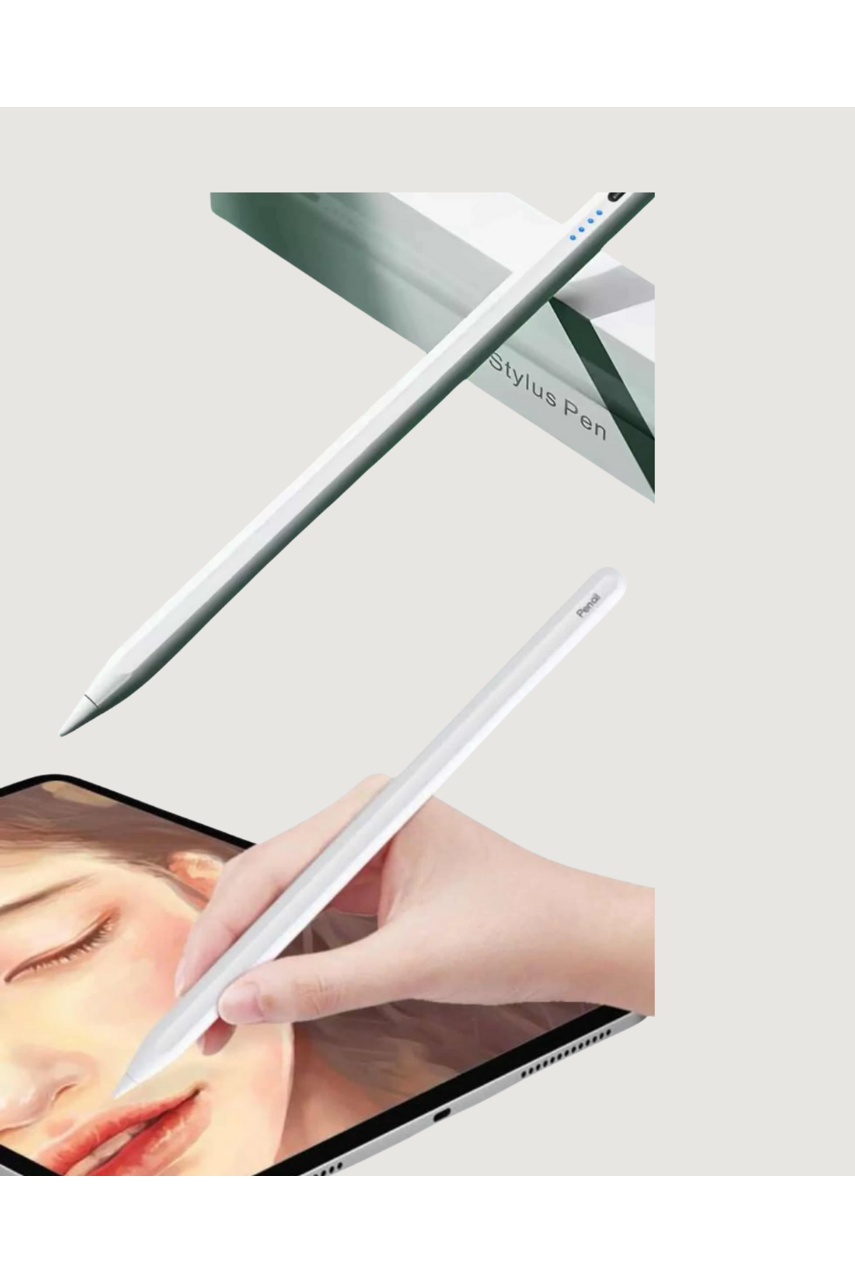 Yüksek Hassasiyetli Eğim Sensörlü Dijital Kalem – USB-C Hızlı Şarjlı