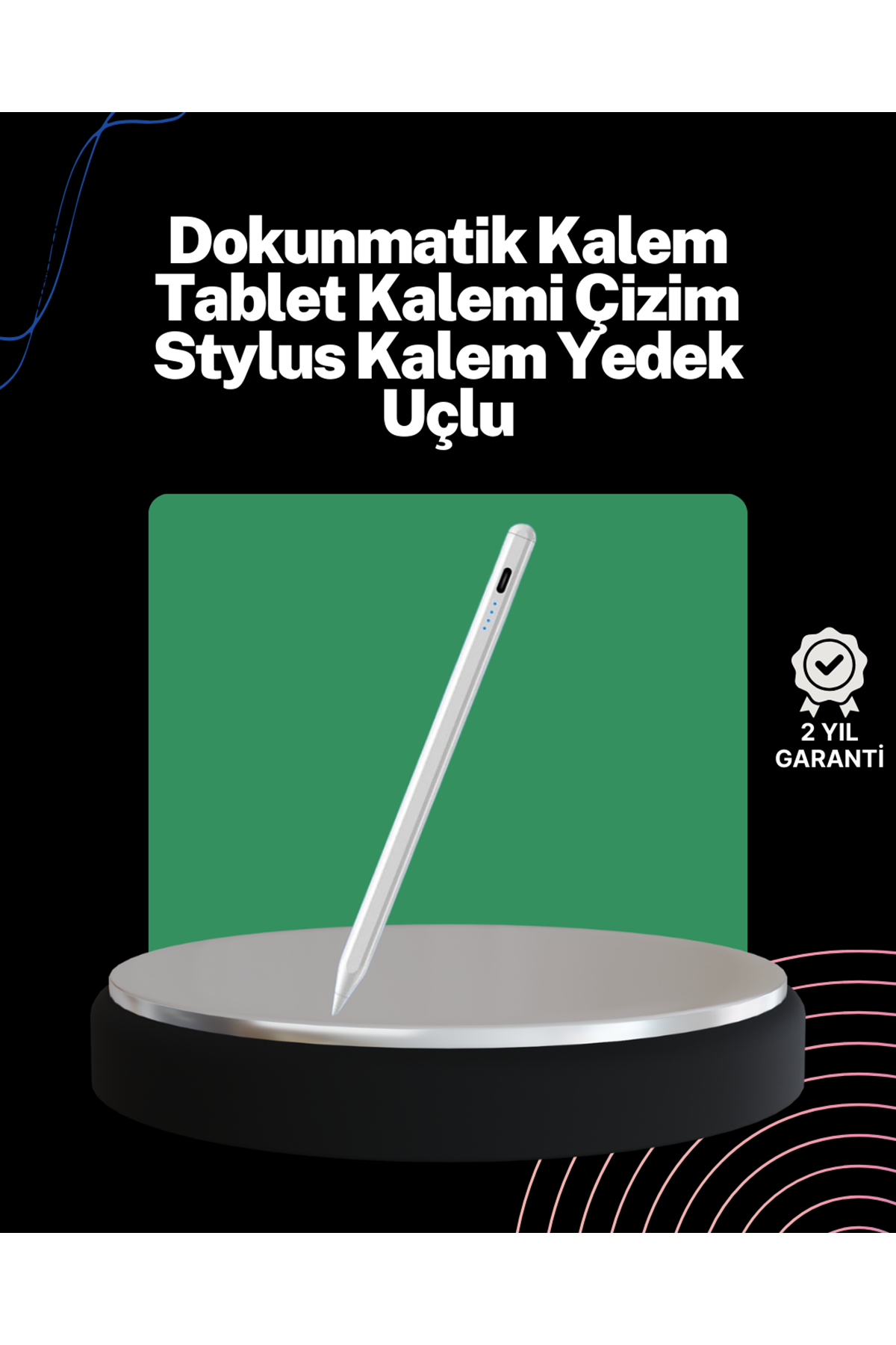 Akıcı Yazı ve Çizim için Eğim Sensörlü Dijital Kalem – 20 Saat Kesintisiz Kullanım