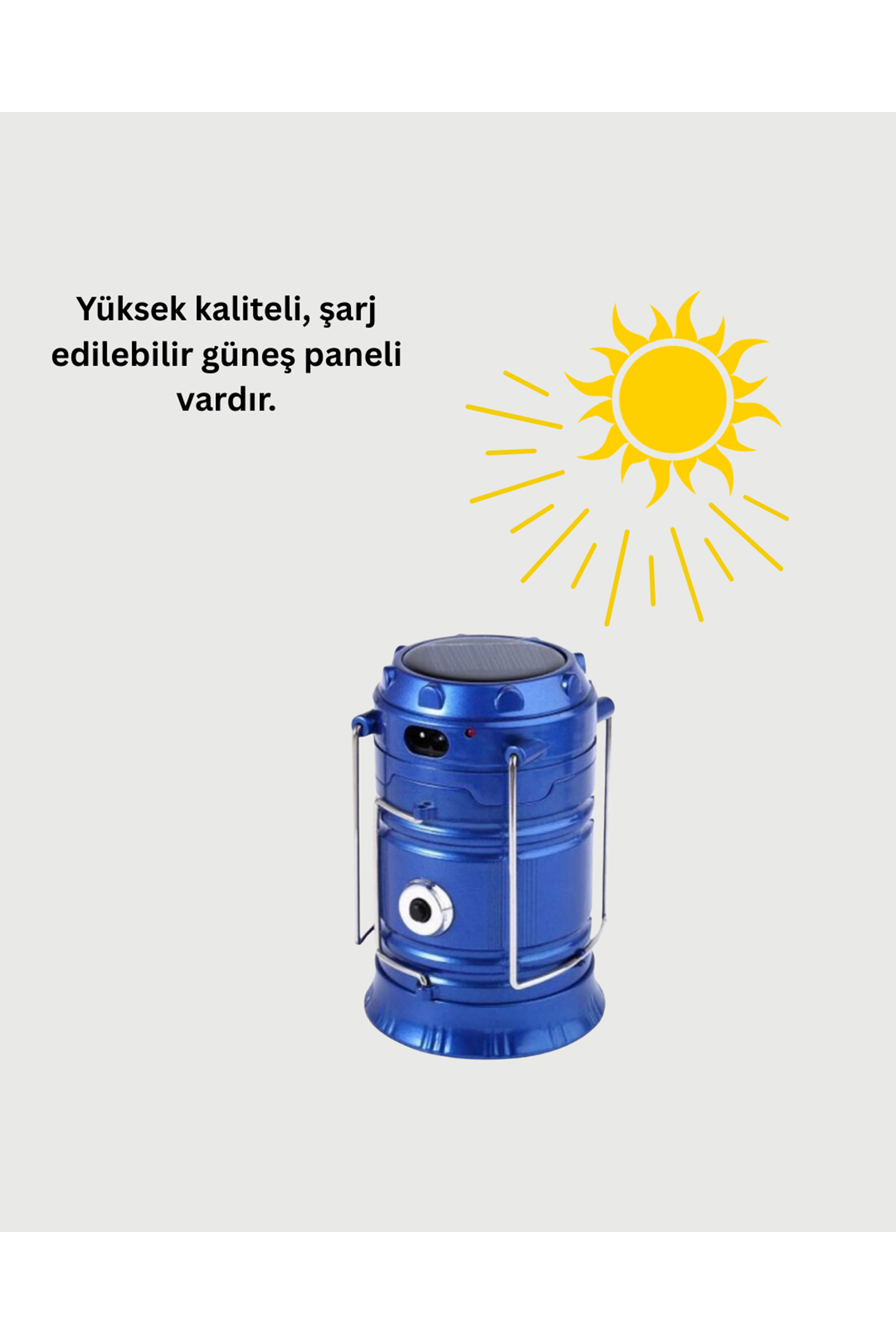Katlanabilir USB Çıkışlı Kamp Feneri – Şarj Edilebilir, Dayanıklı ve Çok Fonksiyonlu