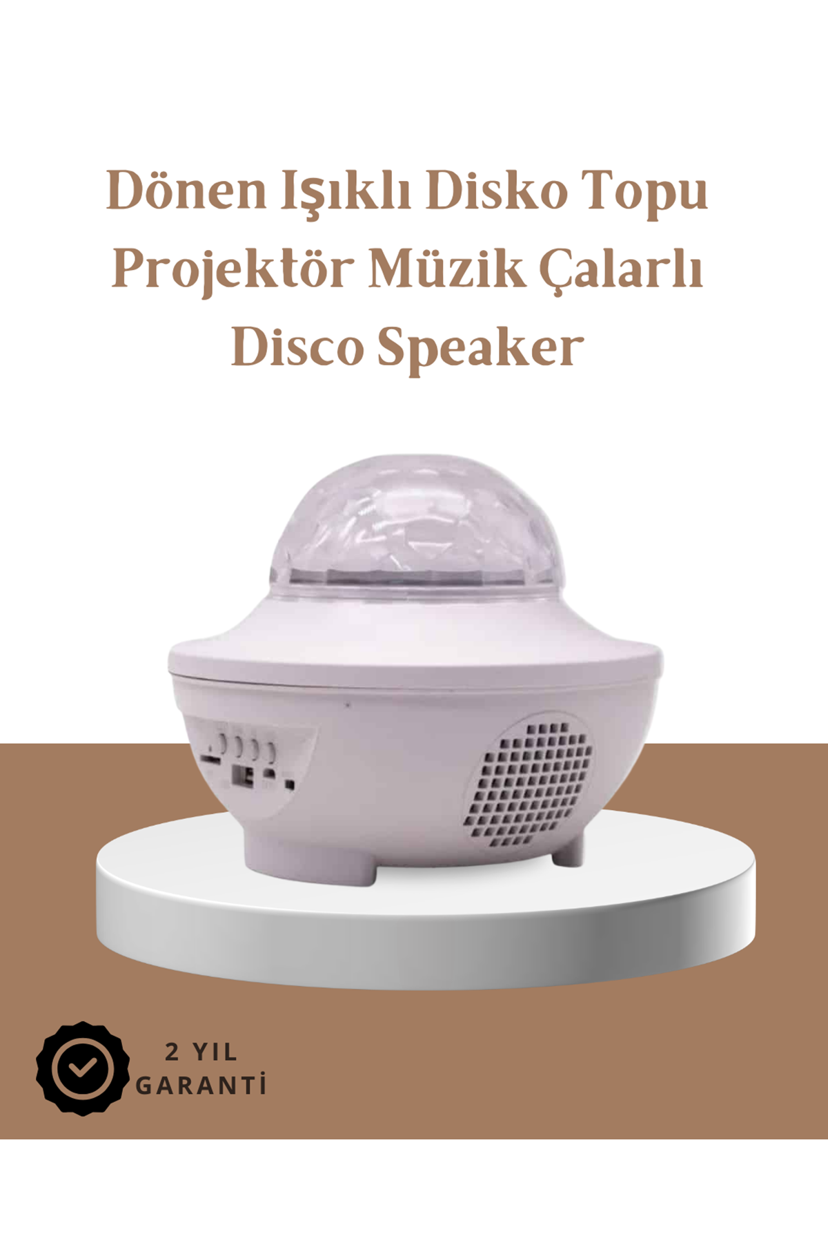 Müzik Ritimli Işık Değişimi & Dönen Dalga Efekti – Galaxy Projektör
