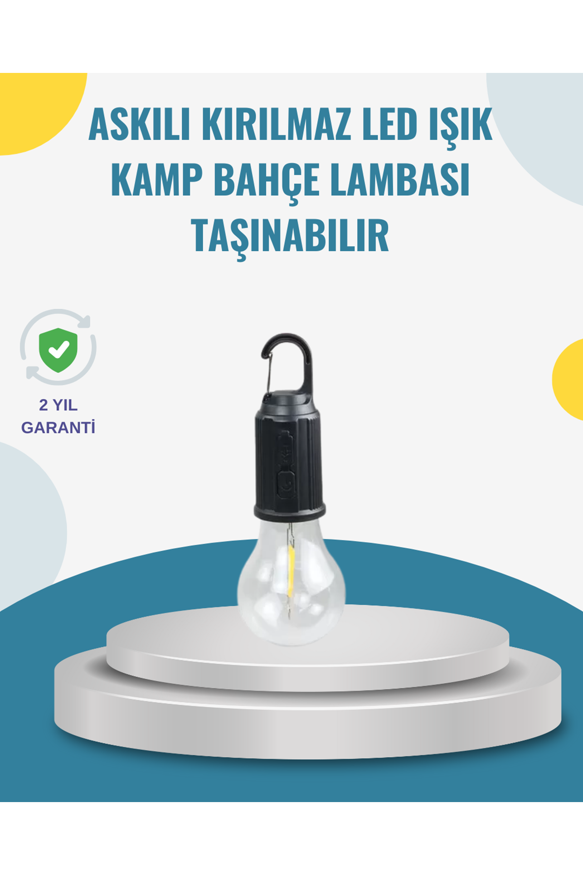 Taşınabilir Sıcak Işık Yayan Kamp Lambası