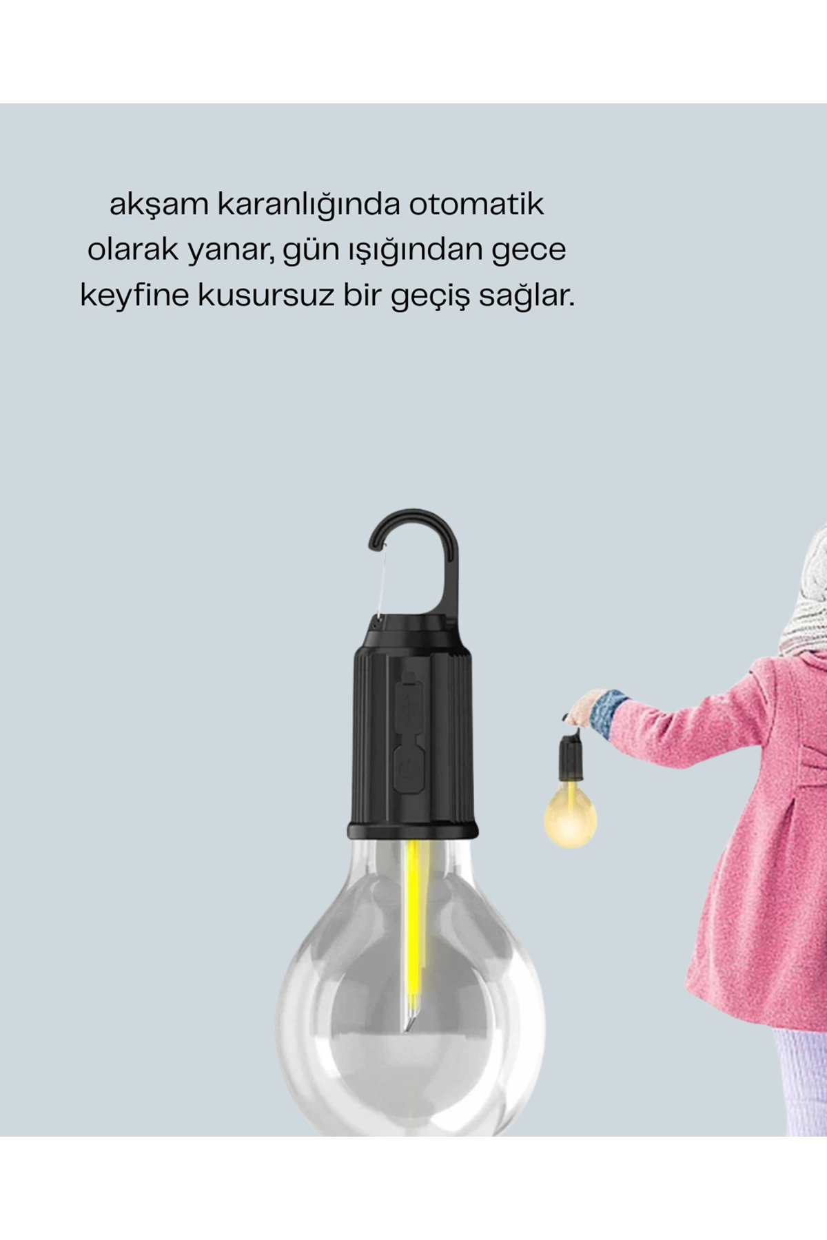 Çok Yönlü Asma Kancalı Kamp Işığı