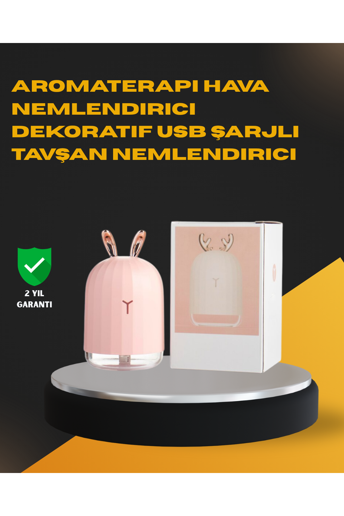USB Bağlantılı Sessiz Çalışan LED Işıklı Nemlendirici Difüzör 200 ml