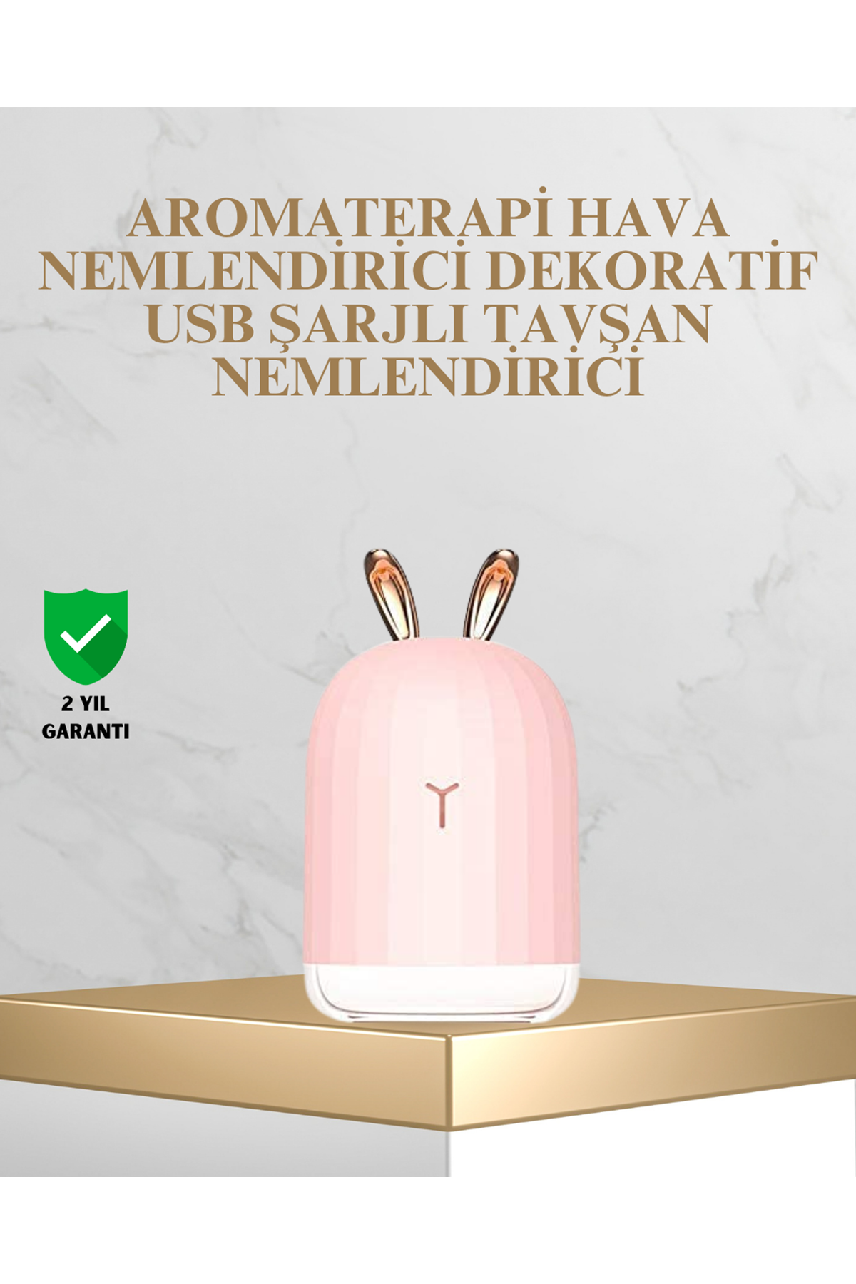 Tavşan Kulak Tasarımlı 200 ml USB Aroma Difüzör ve Hava Nemlendirici