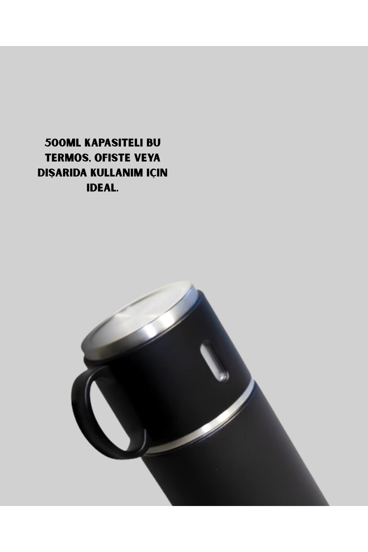 Paslanmaz Termos ve İkili Bardak Seti | 6-12 Saat Sıcak/Soğuk Tutma