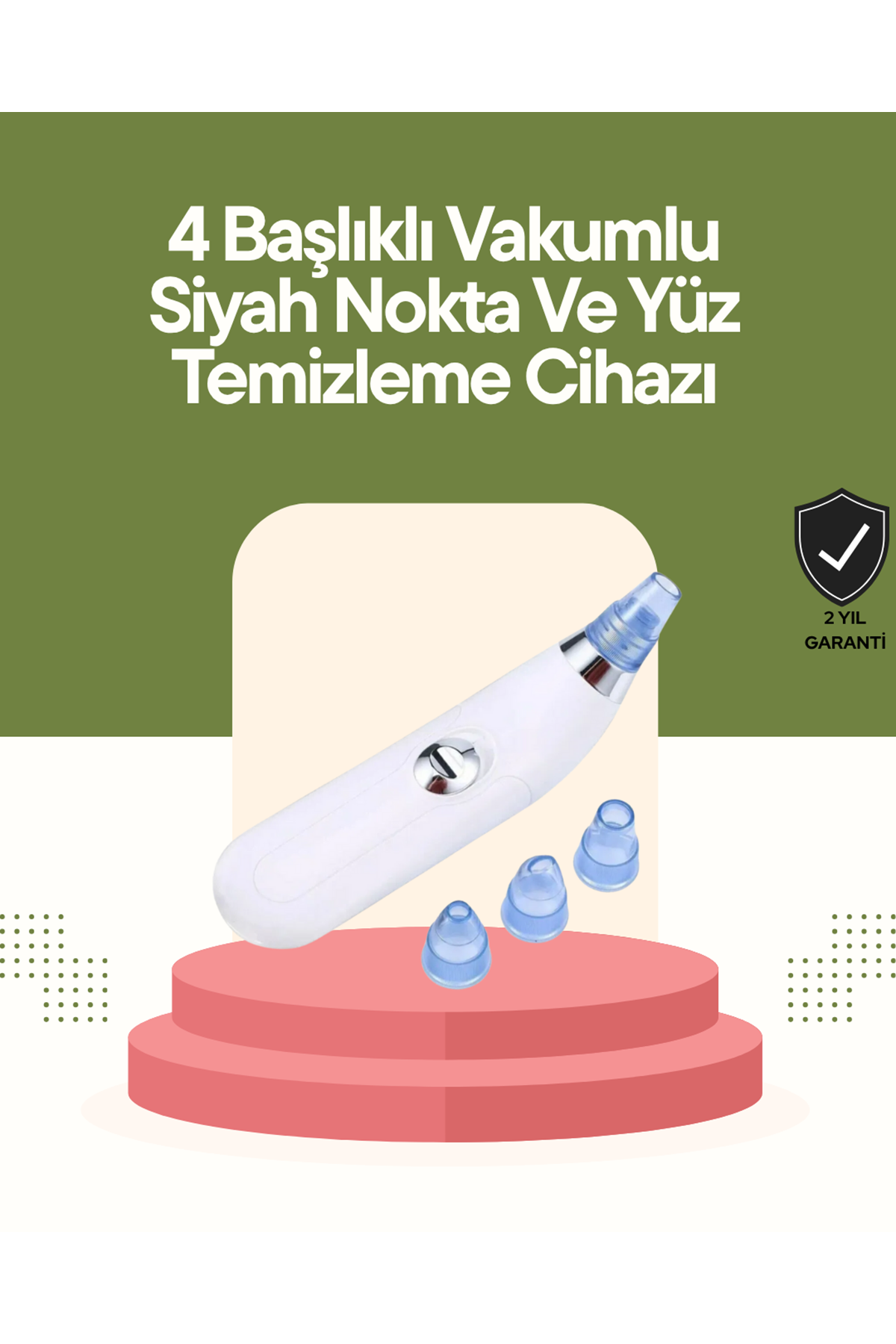 USB Destekli 4 Başlıklı Siyah Nokta Vakum Cihazı – Gözenek Temizleyici ve Cilt Yenileyici Bakım Aleti