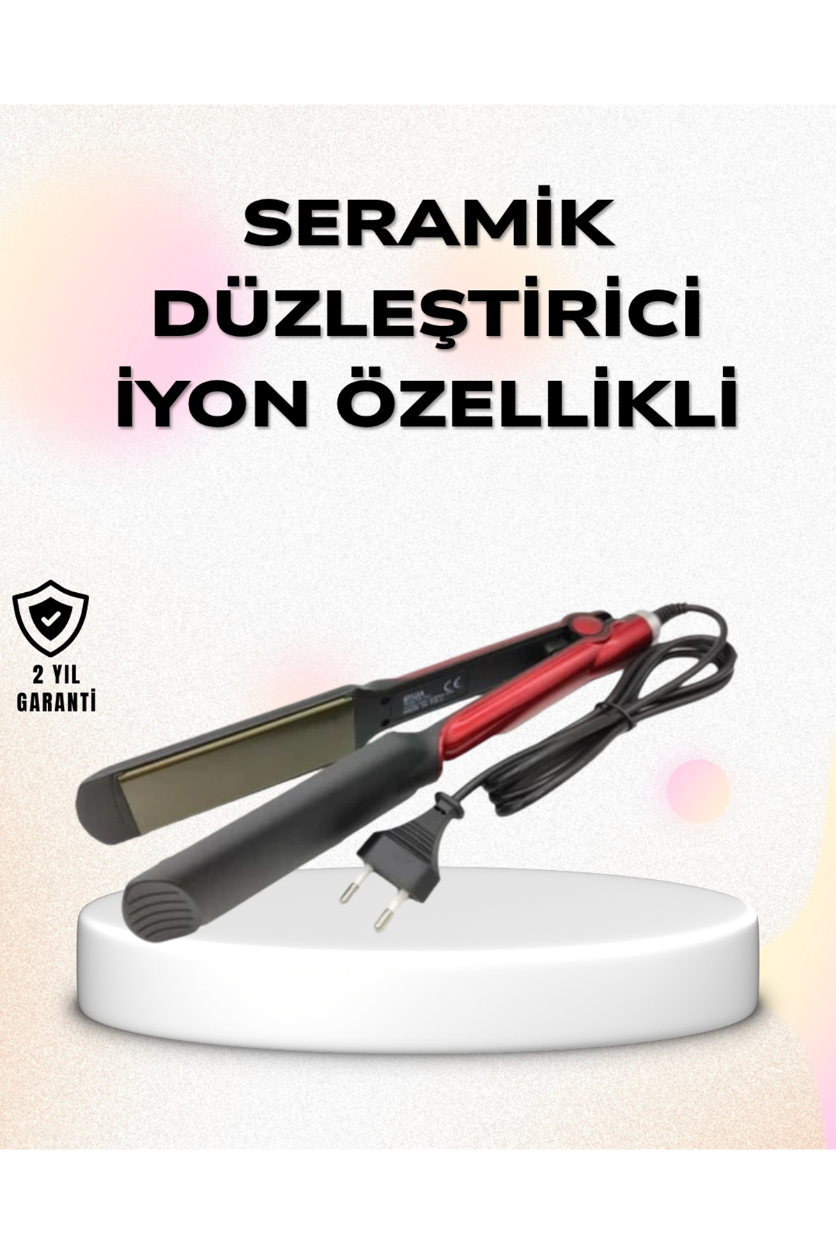 Profesyonel Titanyum Saç Düzleştirici – Ayarlanabilir Isı ve Hızlı Isınma Özellikli