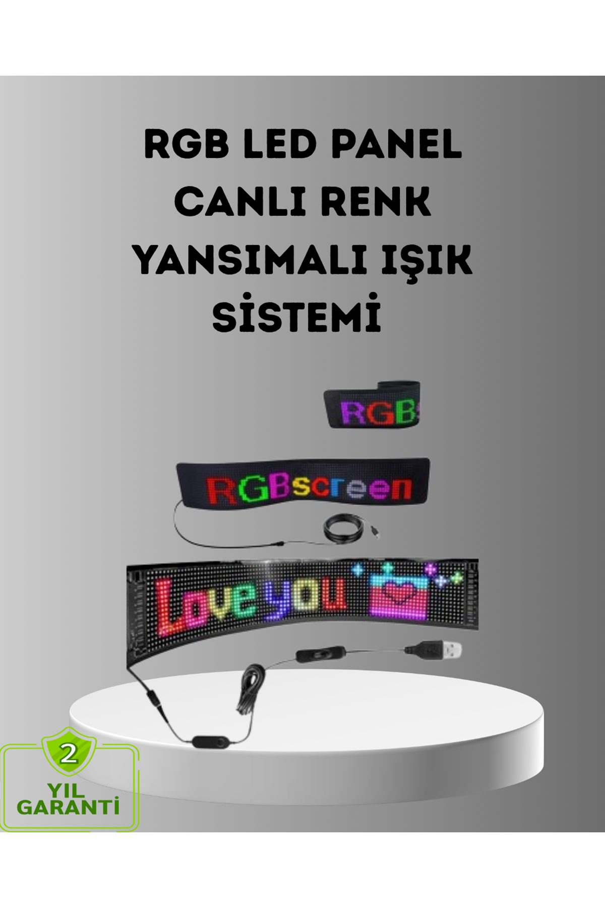 Akıllı LED Matrix Panel – USB Bağlantılı, Kaydırmalı Yazı ve Animasyon Desteği