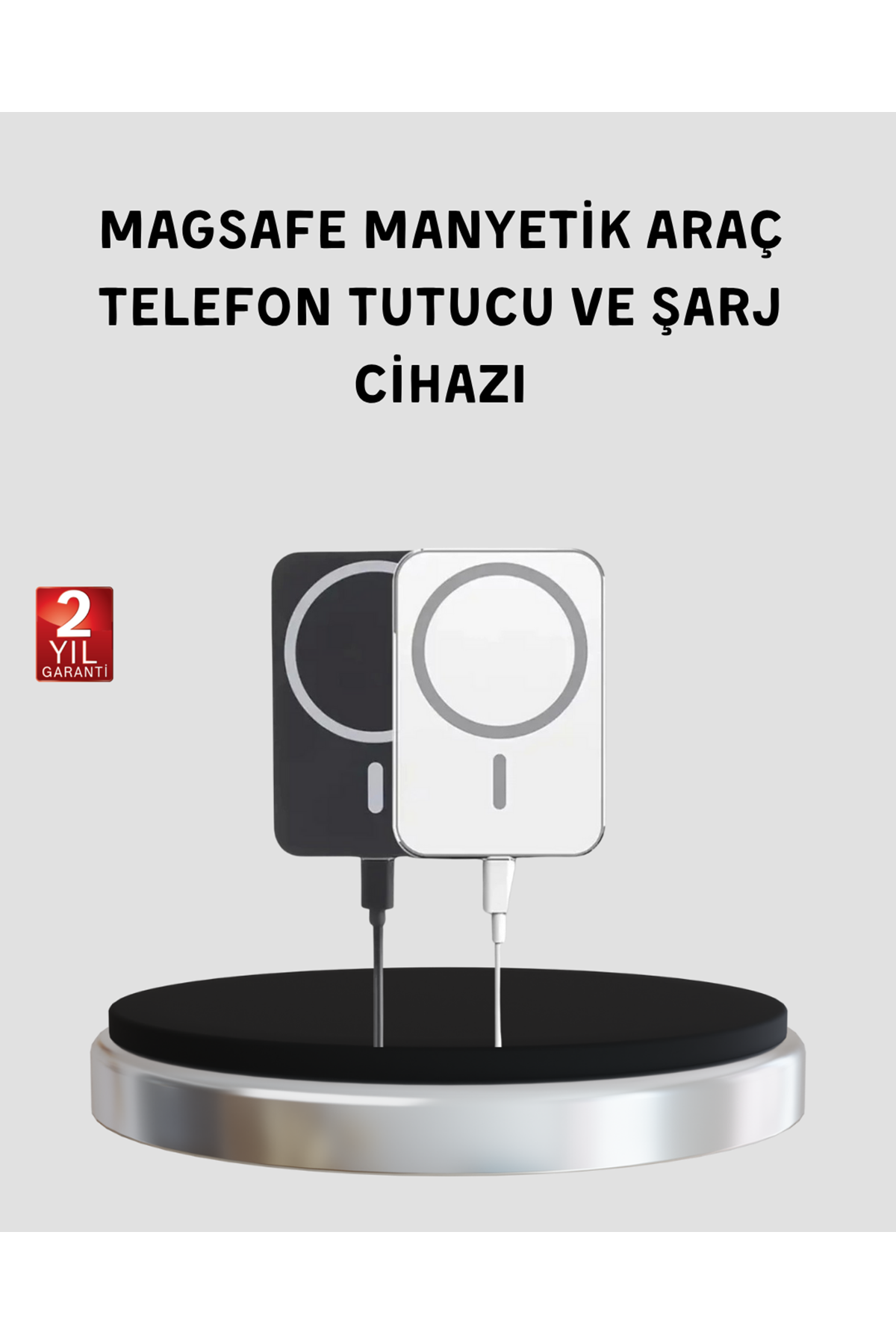 MagSafe Uyumlu Kablosuz Powerbank – Güçlü Mıknatıs, Hızlı Şarj, Kompakt Tasarım