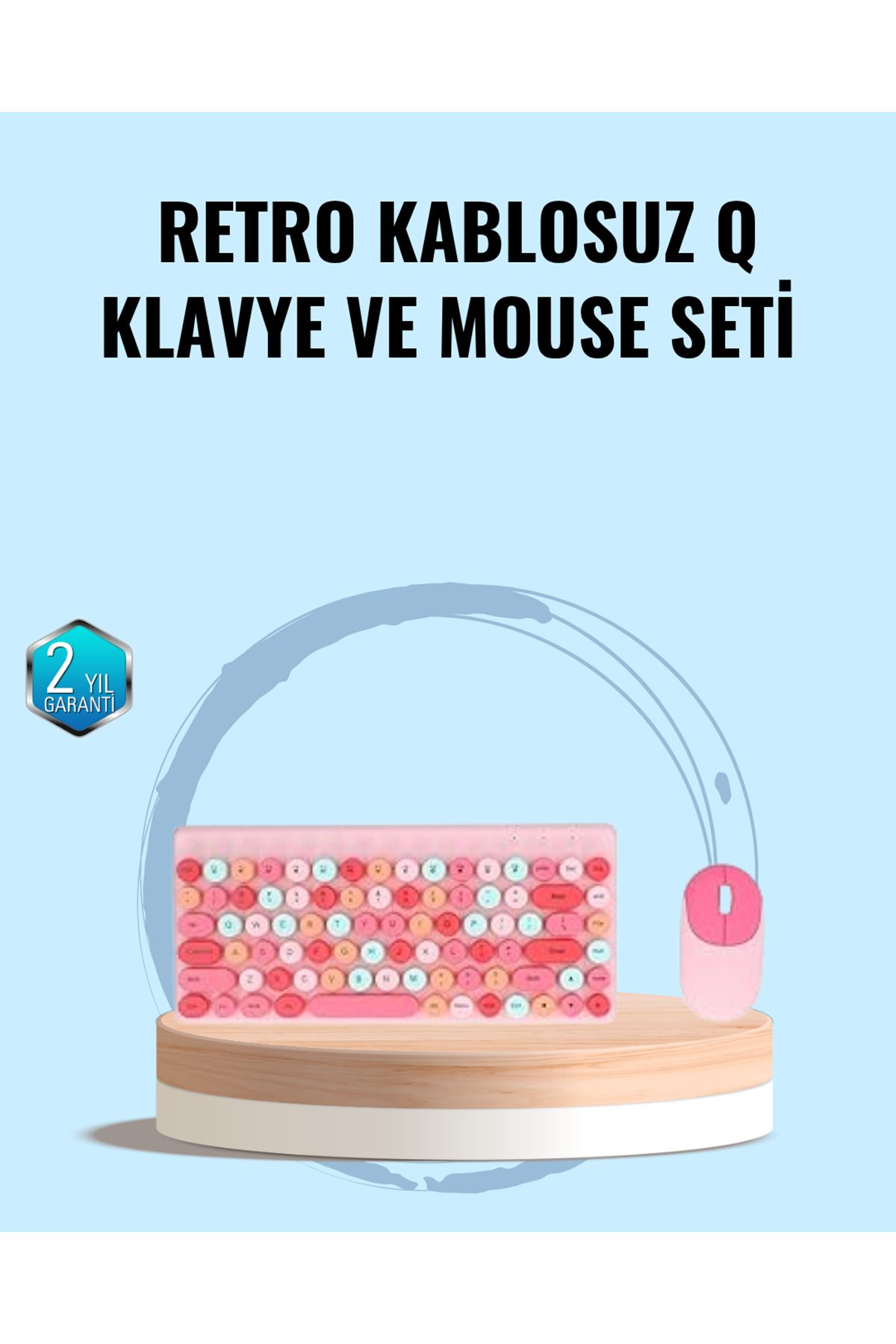 Bluetooth Klavye ve Mouse Kombinasyonu – USB Alıcılı, Kompakt, Uzun Ömürlü